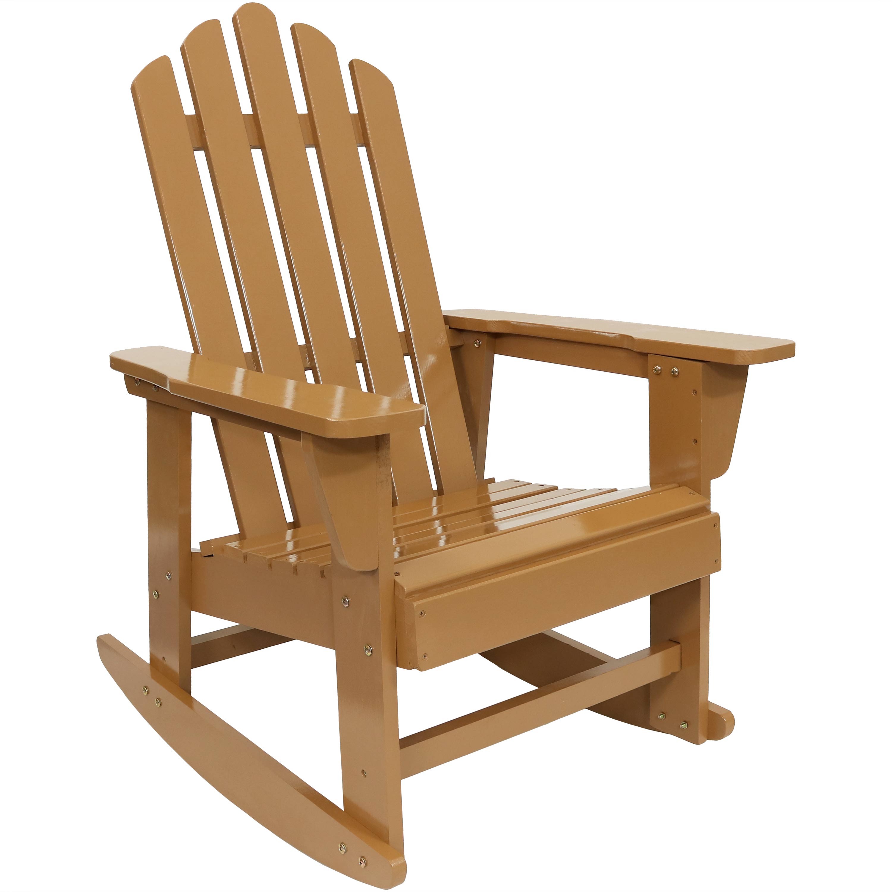 Classic Wooden Adirondack Rocking Chair - Cedar Finish