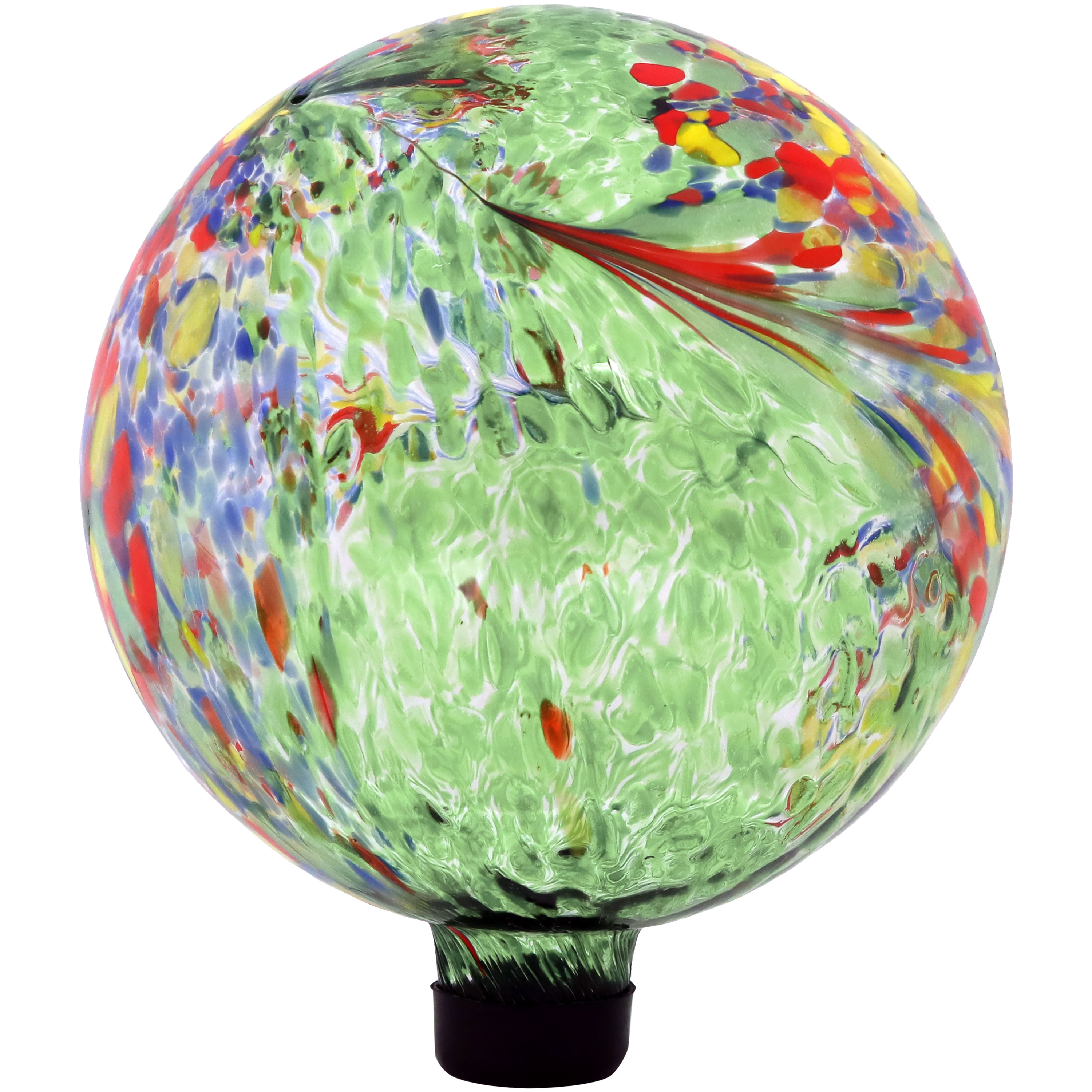 Green Artistic Glass Gazing Globe - 10 in