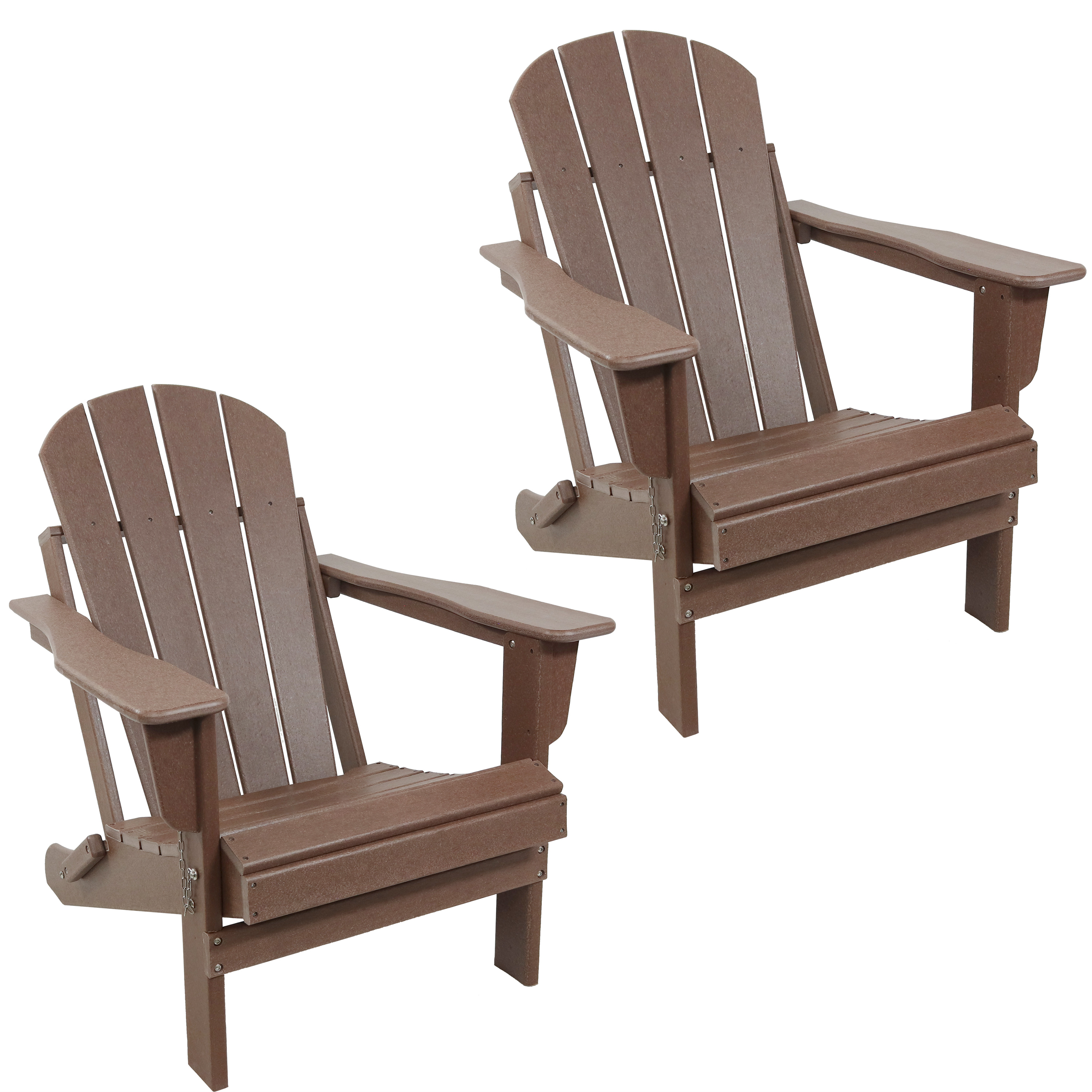 All-Weather HDPE Foldable Adirondack Chair - Set of 2