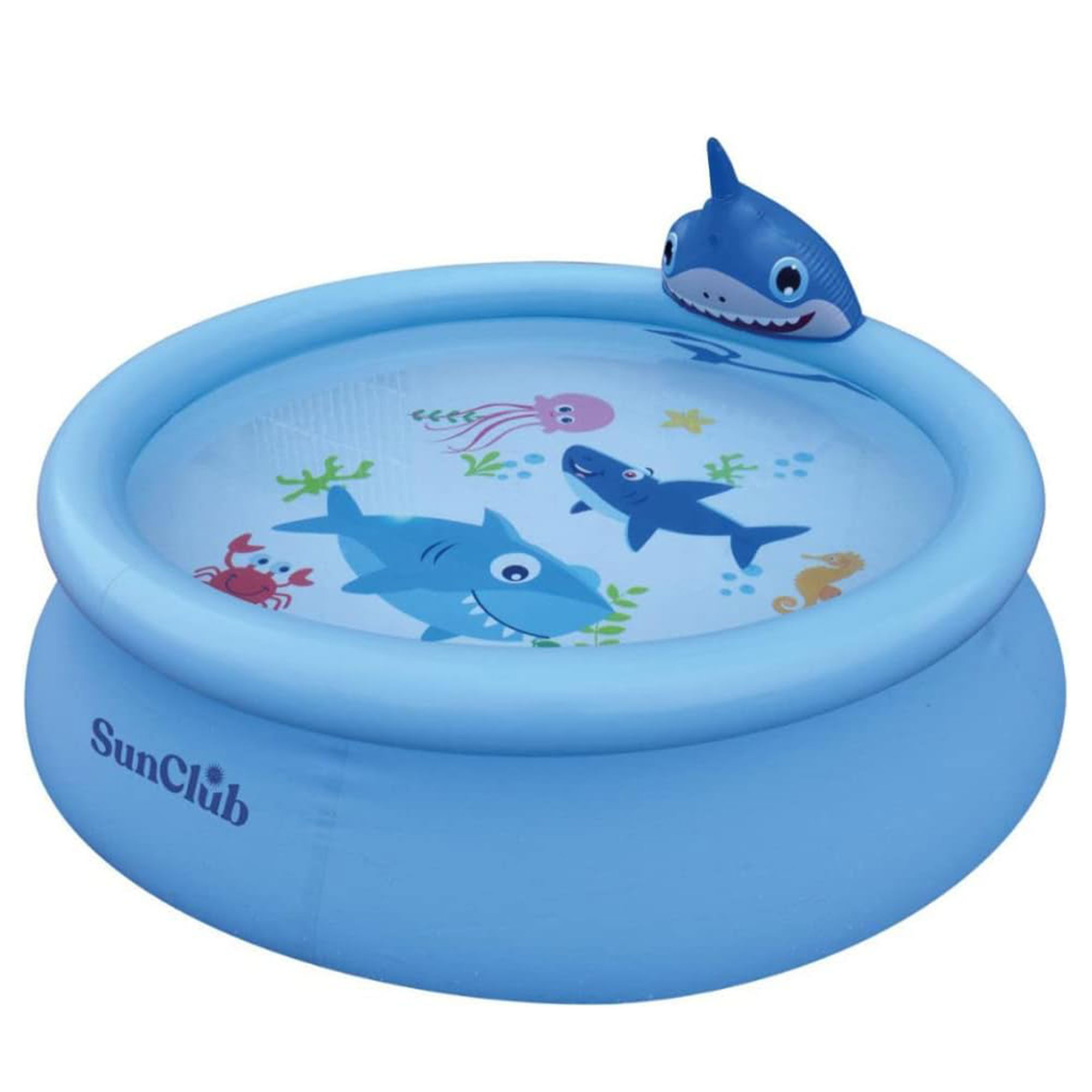 Baby Shark Sprinkler Pool for kids and adults, 6.2ft x 1.5ft