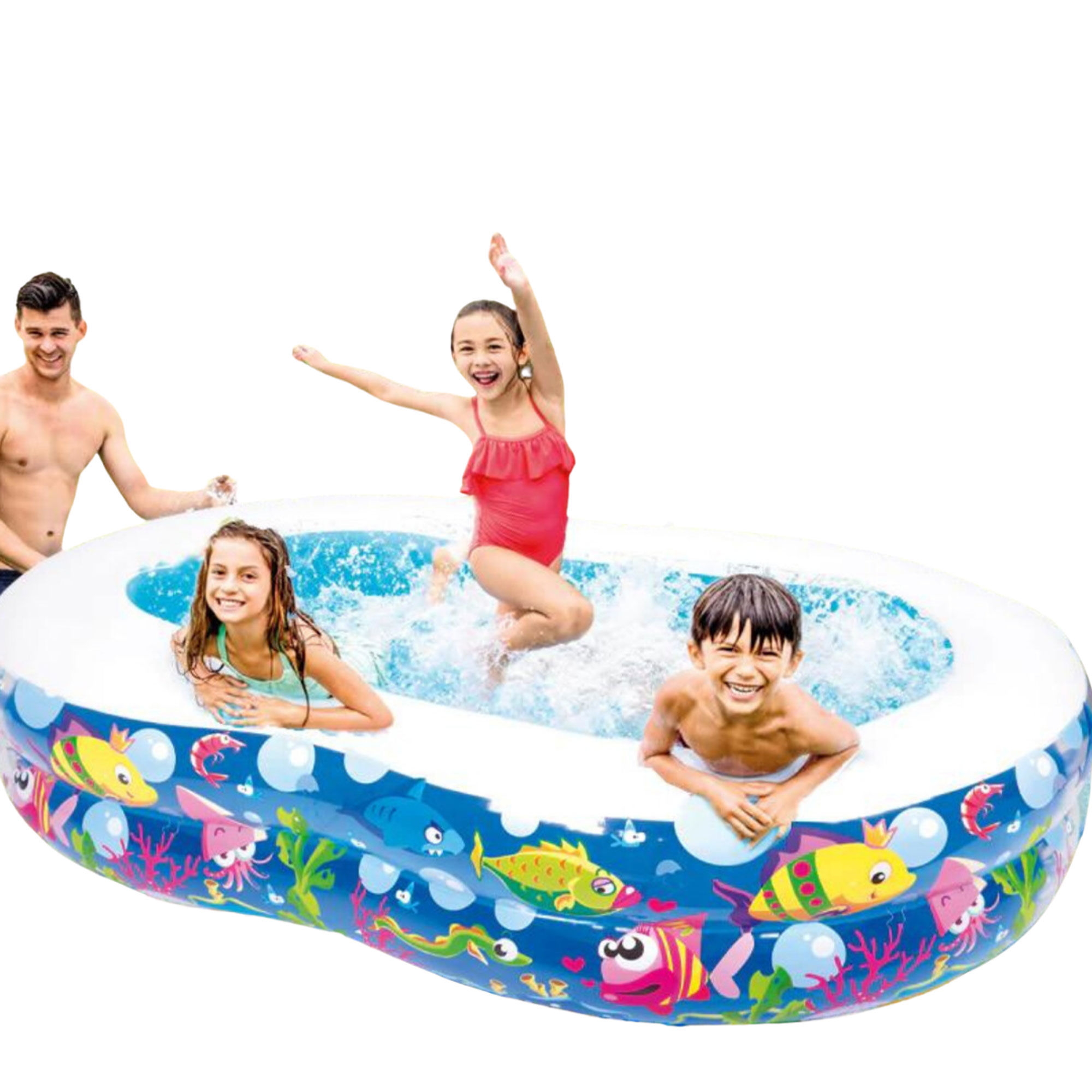 Ocean 8 Inflatable Kids Garden Pool, 5.7 x 3.5x 1.5ft