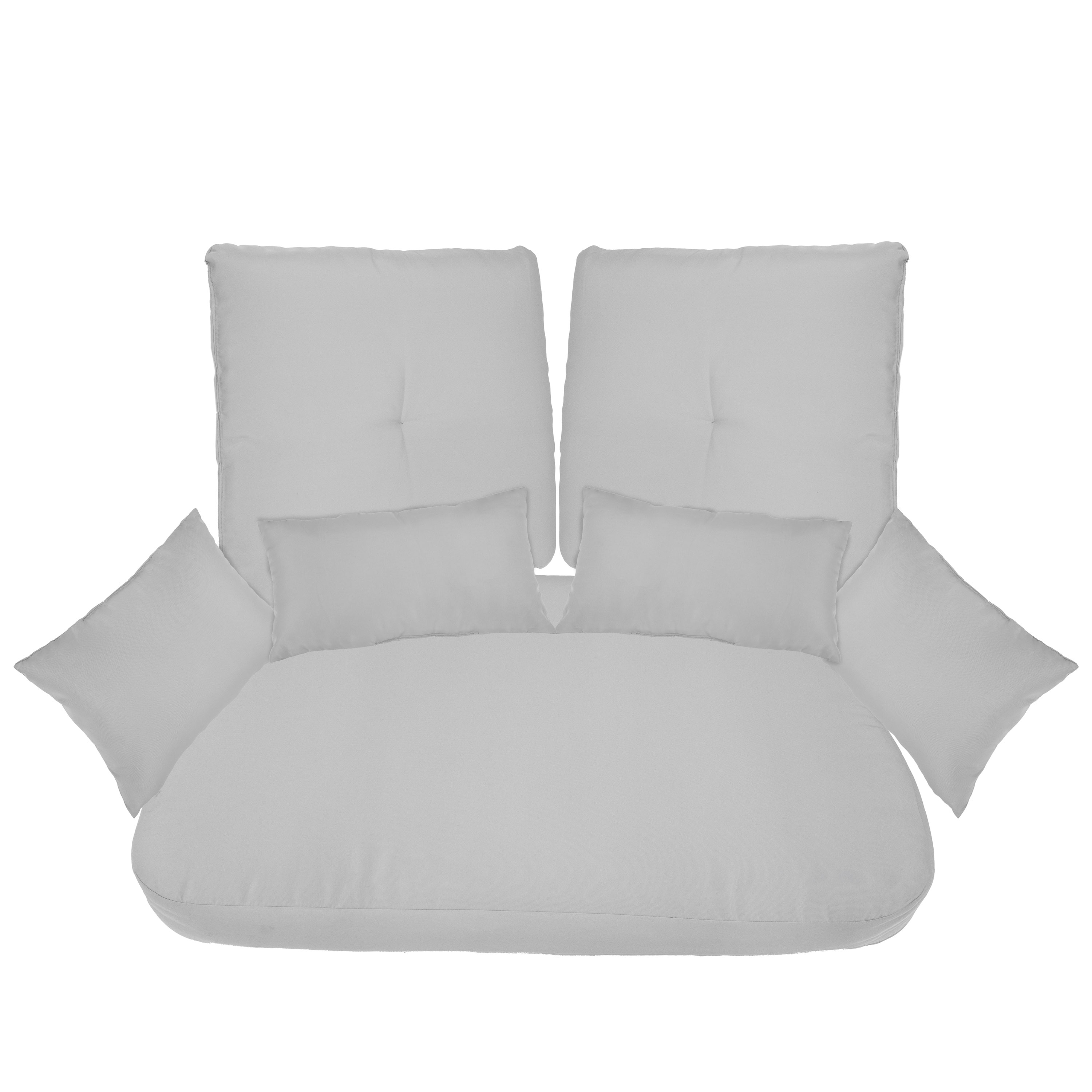 Double Egg Chair Glider Cushion Set with Pillows - Gray