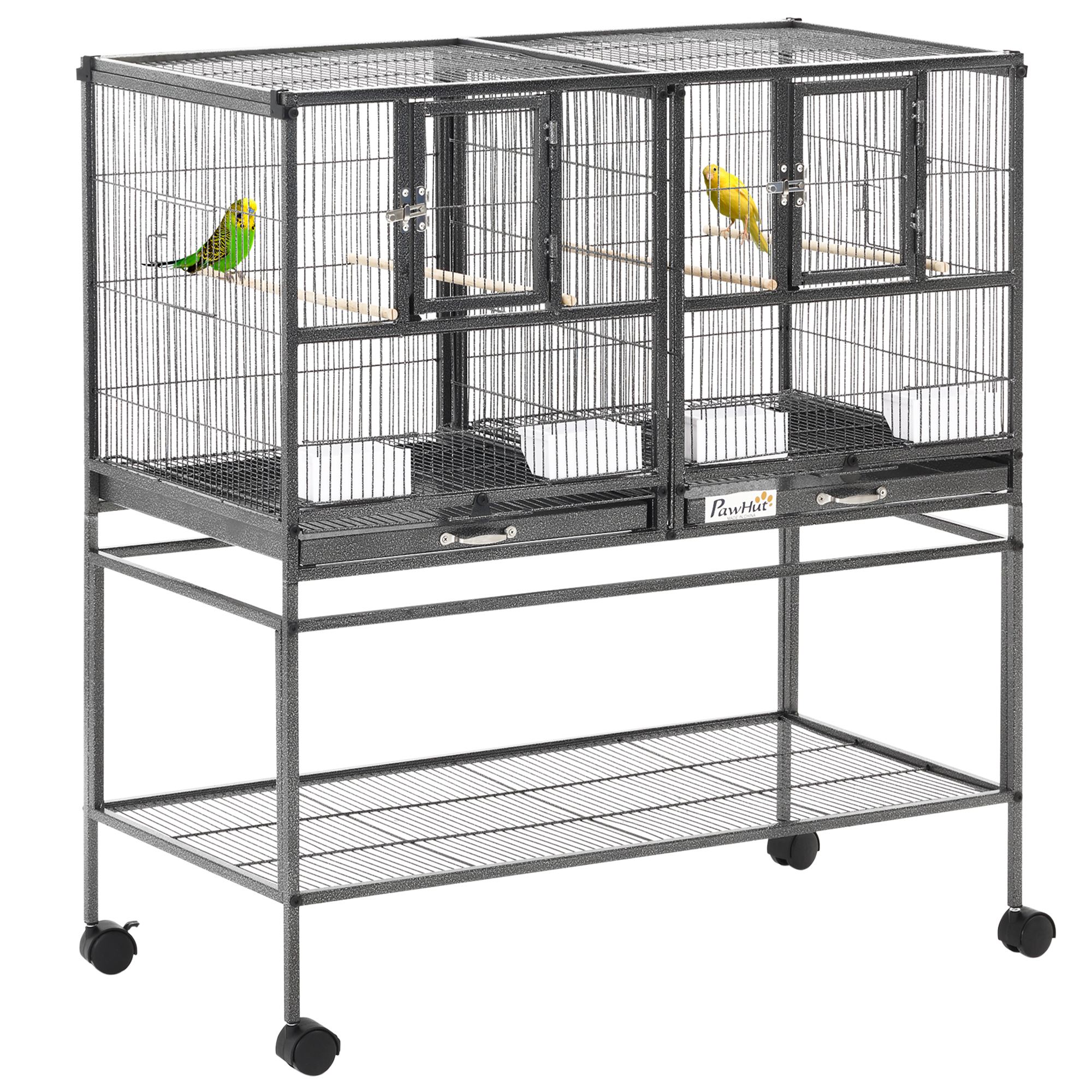 Large Double Rolling Metal Bird Cage Bird House