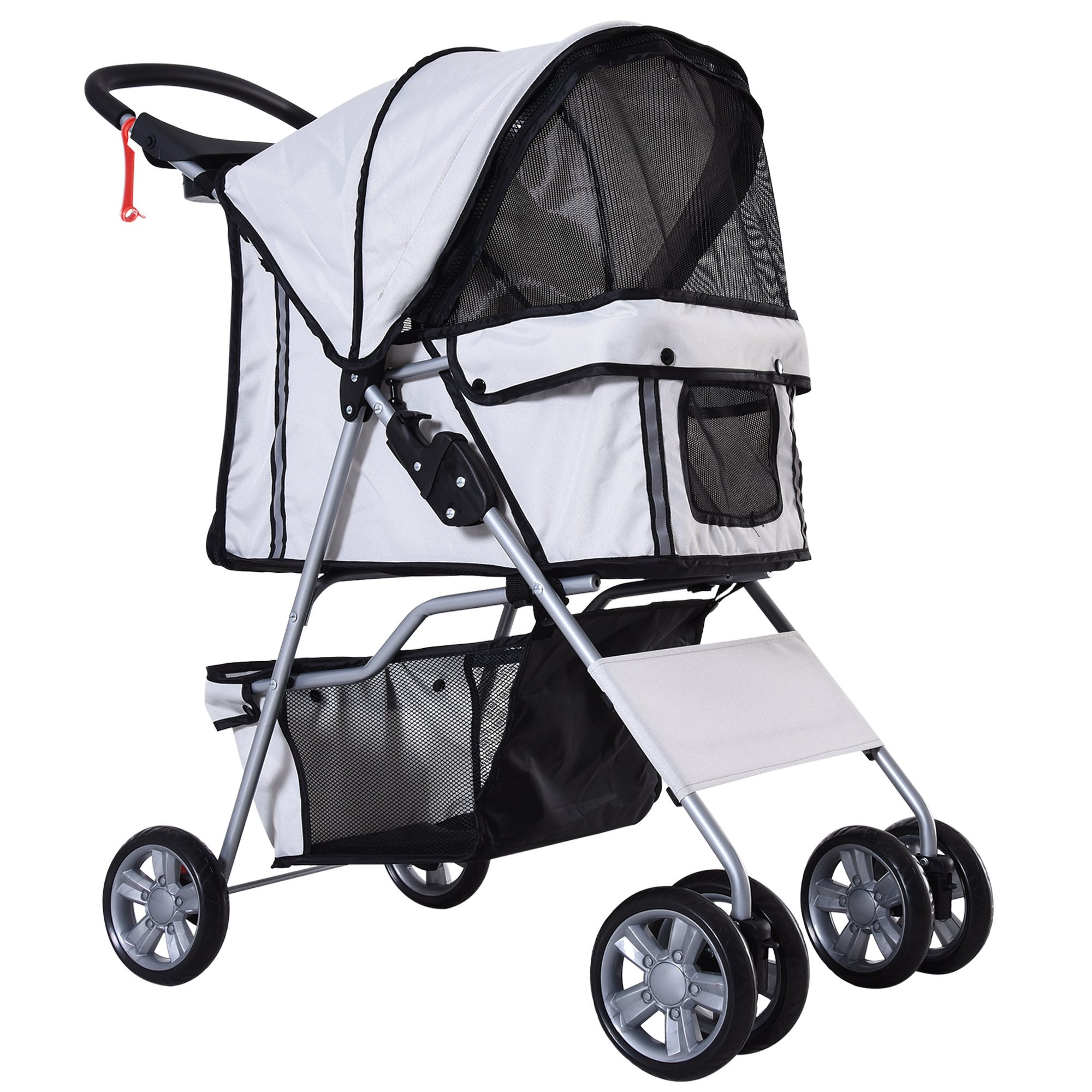 4 Wheel Dog Pet Stroller Coffee