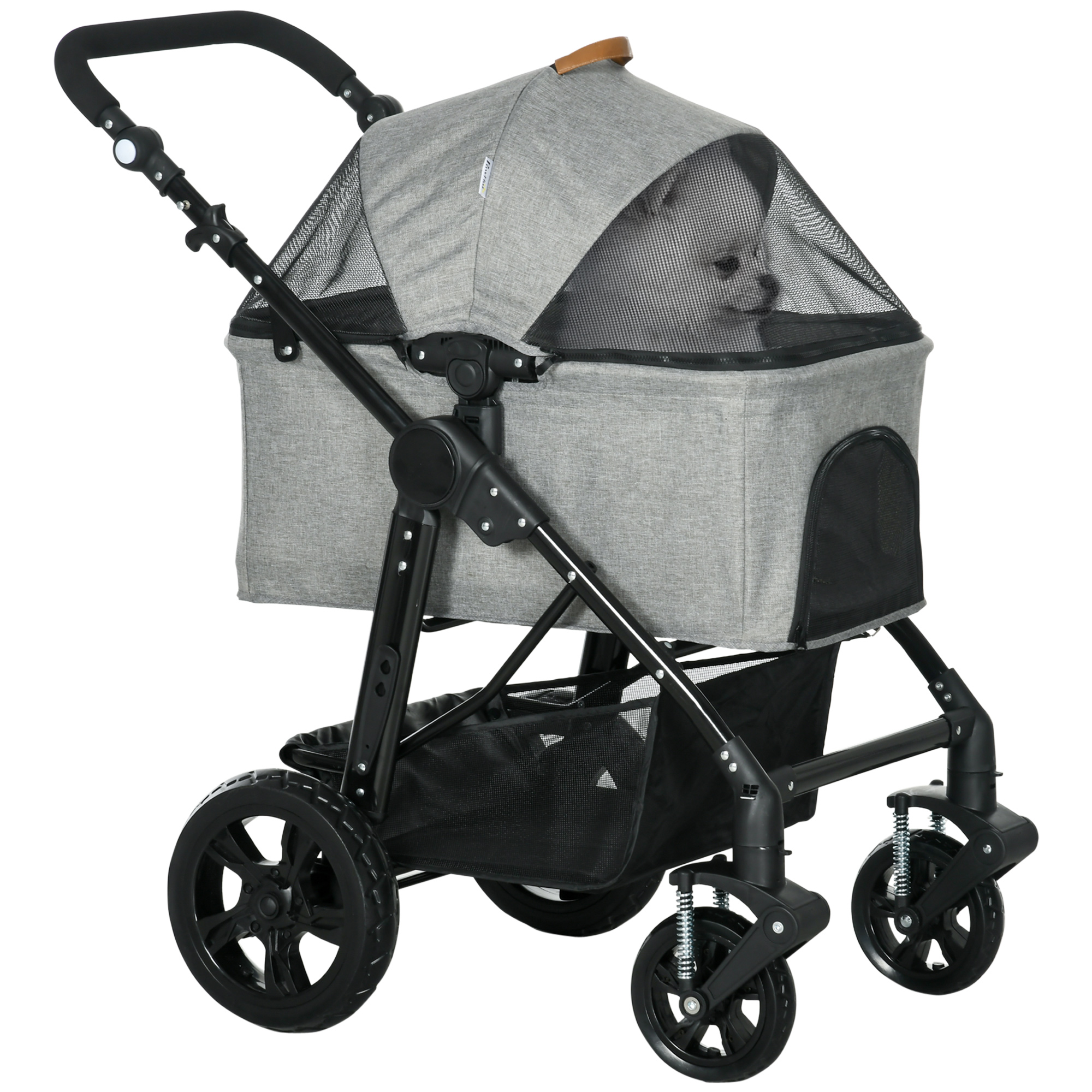 Dog Stroller with Detachable Carriage Bag for S Dogs, Blue