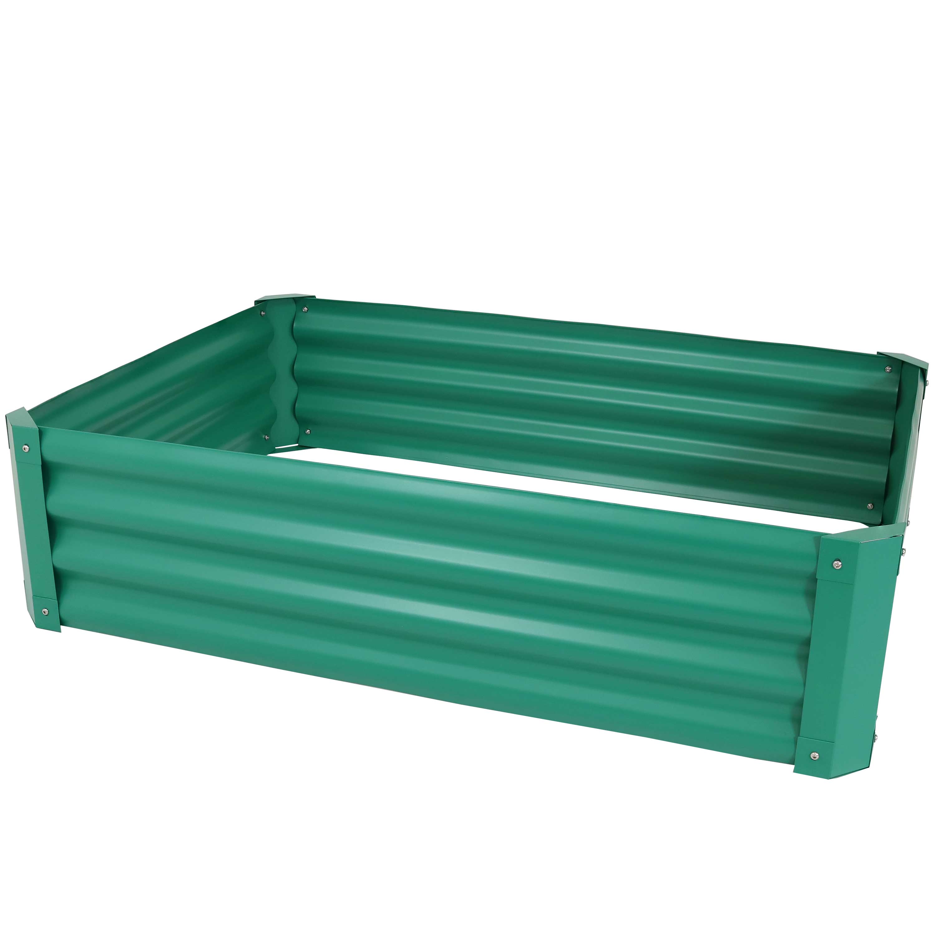 Steel Rectangle Raised Garden Bed - Green - 47 in