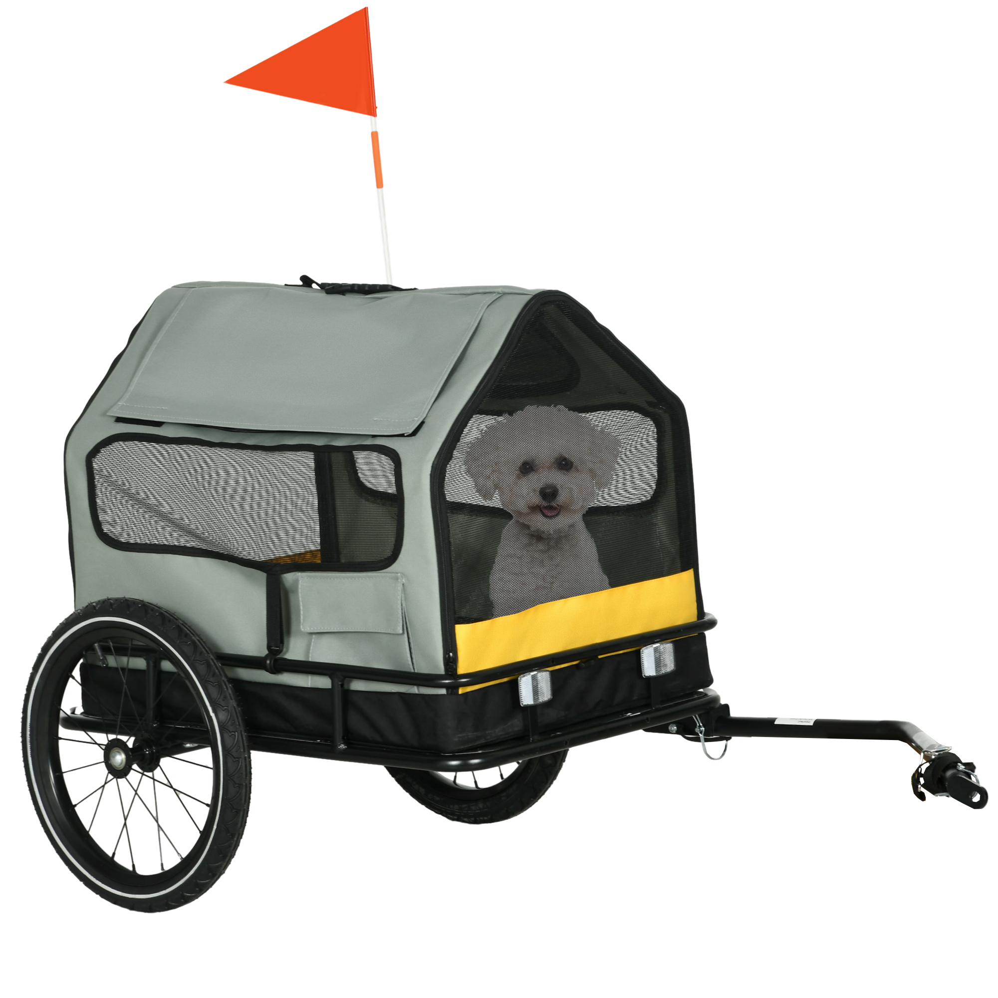 3 in 1 Dog Bike Trailer, Pet Cargo, Pet Bed for S-Sized Dogs