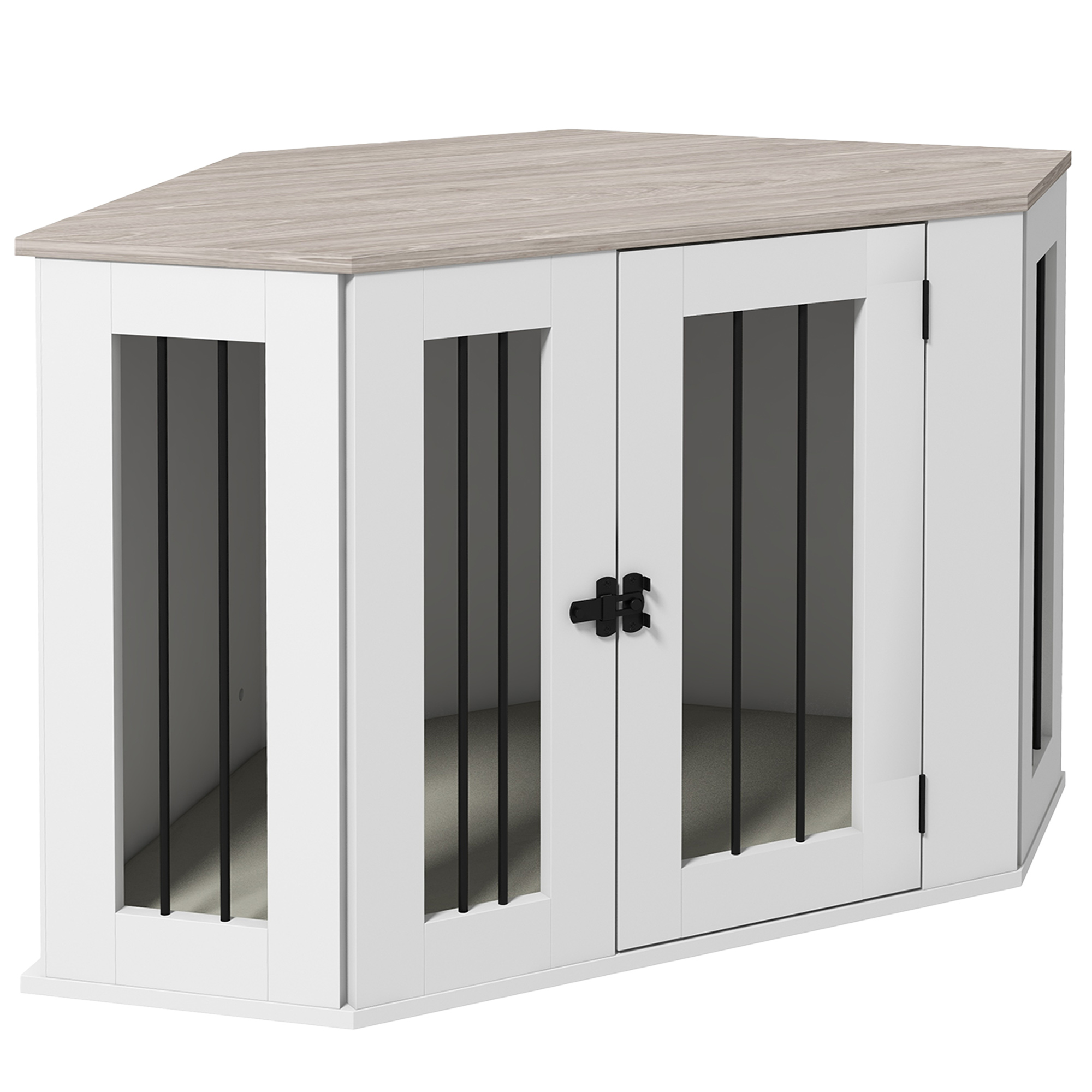 Dog Crate Furniture Conner Design with Cushion