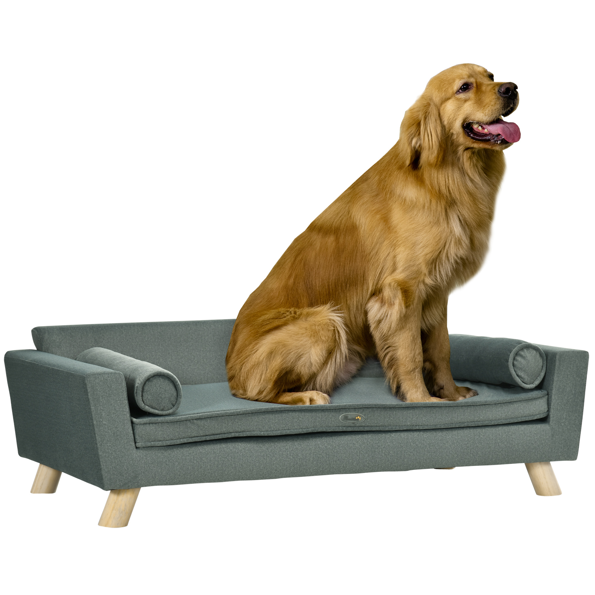 Foam Dog Couch Sofa w/ Removable Pillows, Modern Pet Bed