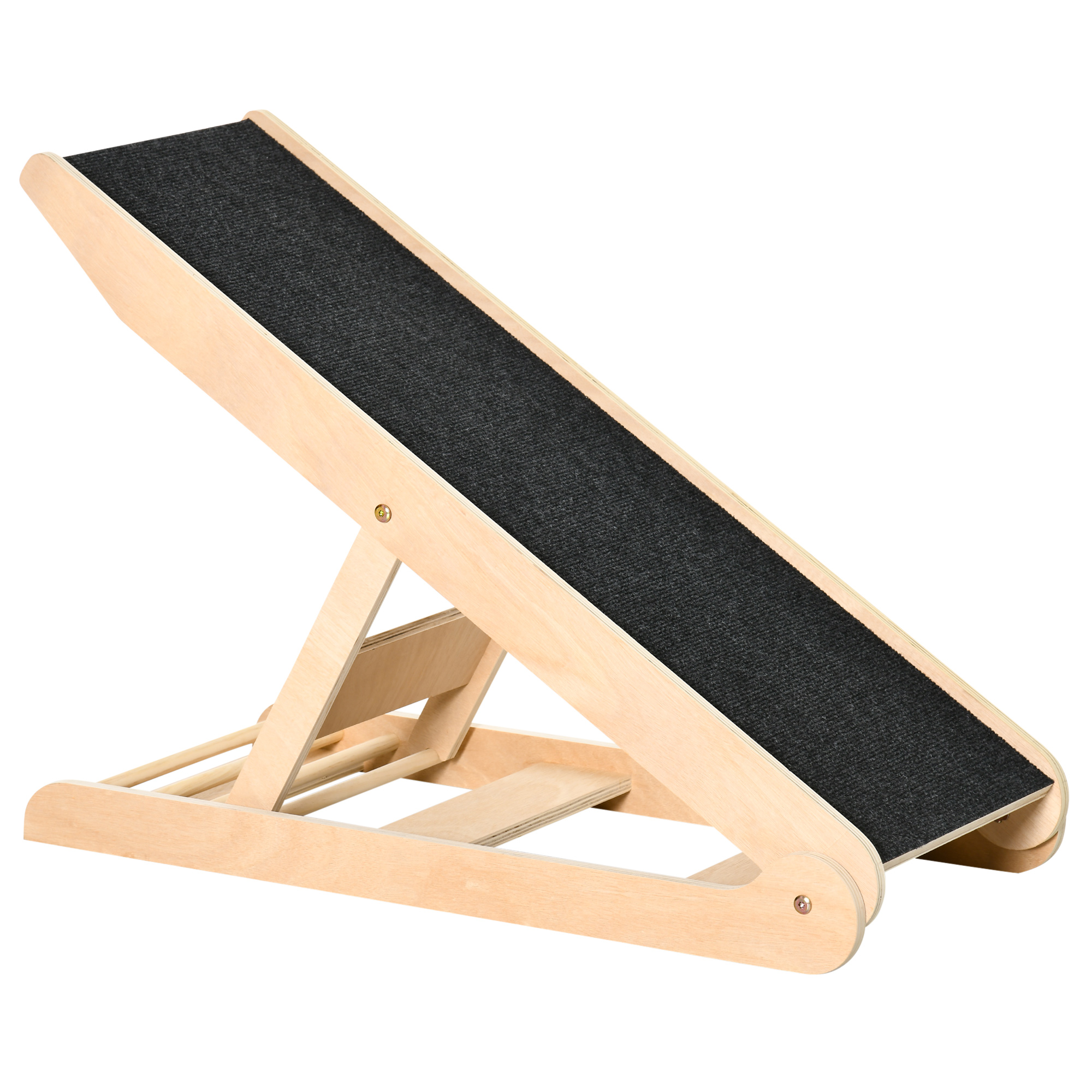 Foldable Pet Ramp for Small Dogs Height Adjustable for Bed