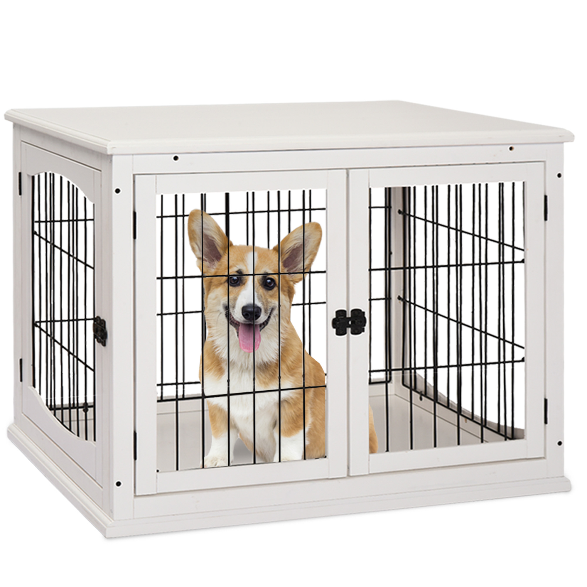 Pawhut 26'' Wooden Dog Cage