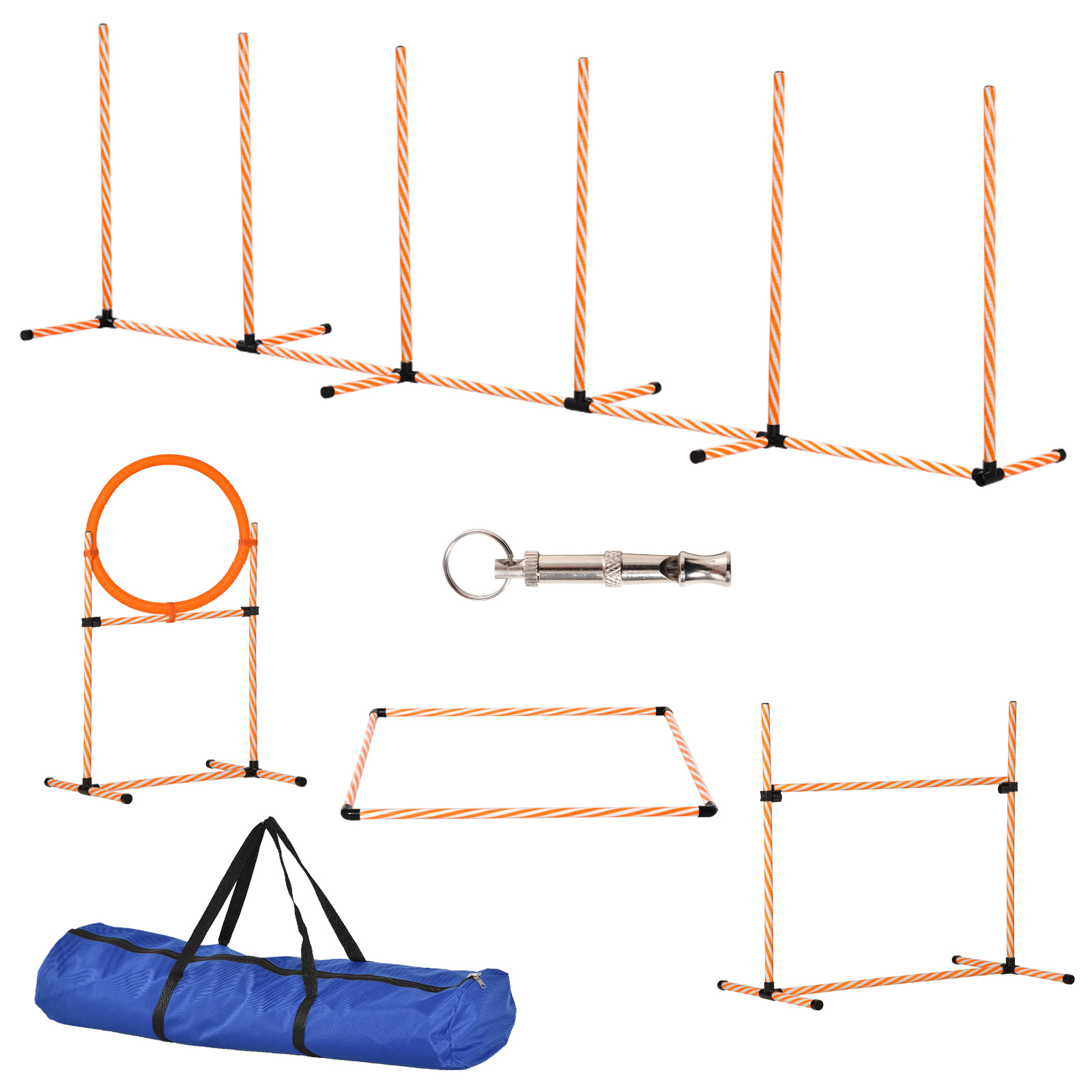 4pc Portable Pet Agility Training Set Hurdle For Dog