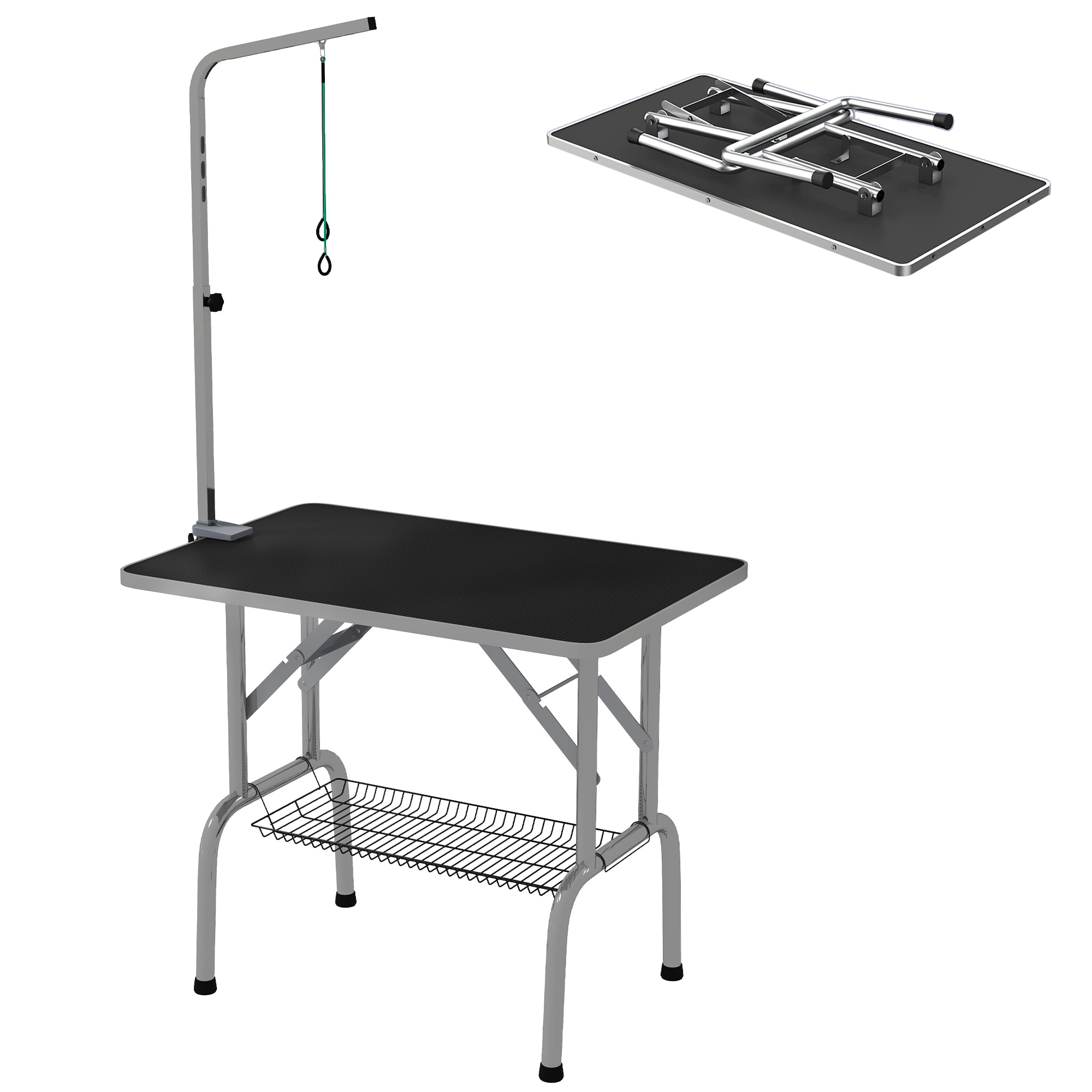 Dog Grooming Table with 8-39 Inch Height Adjustable Arm