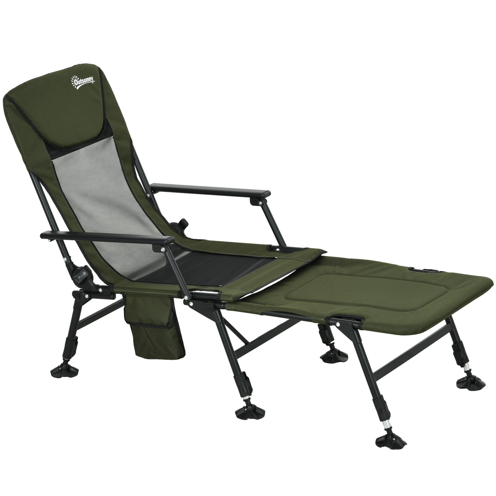 Folding Fishing Bed Chair with Reclining Back Fishing Chair