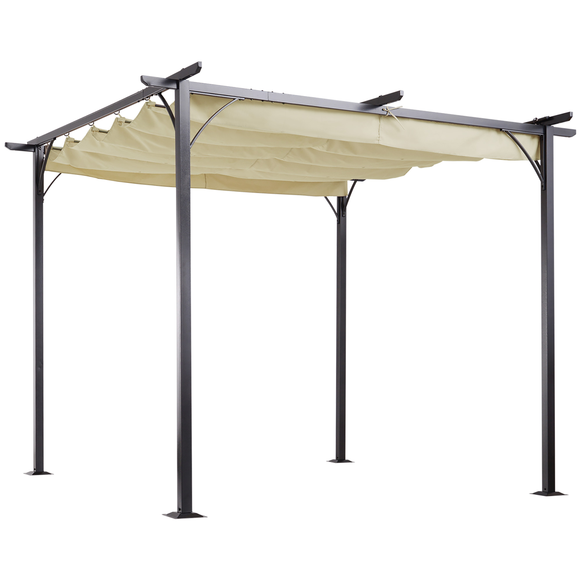 10' x 10' Outdoor Retractable Pergola Canopy