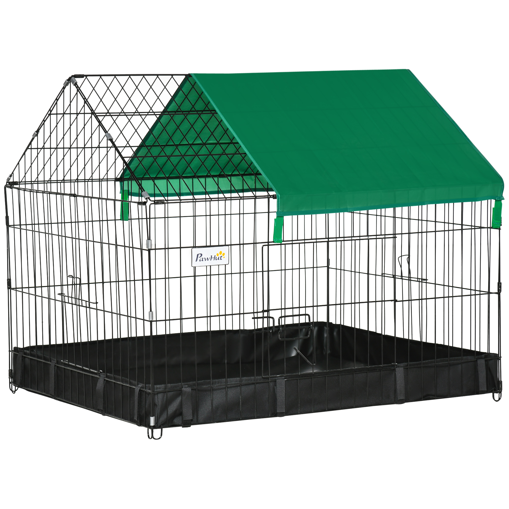 Metal Outdoor Small Animal Cage, Black