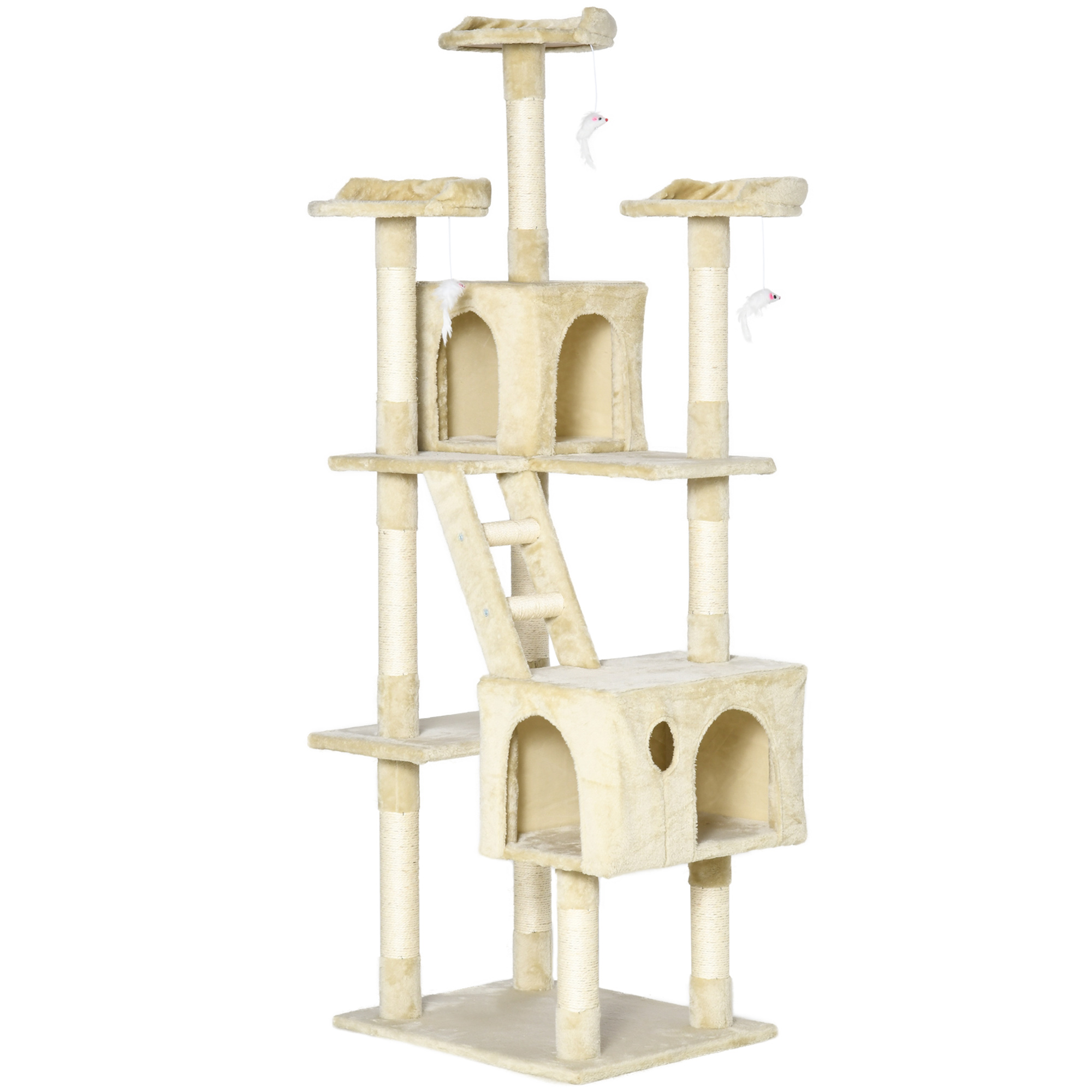 71inch Scratching Cat Tree Kitty Condo Multi Level Play