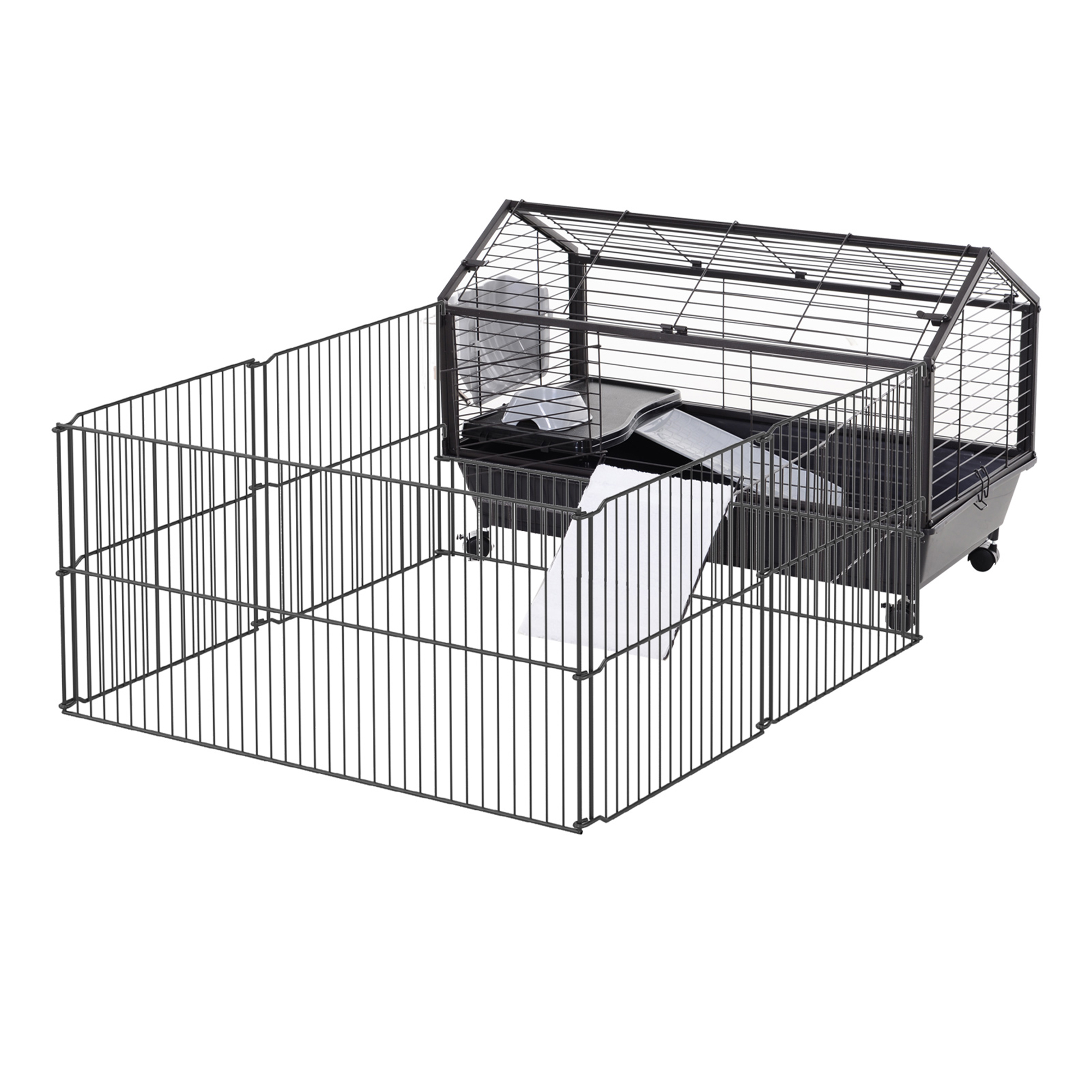 Metal Rabbit Hutch Cage