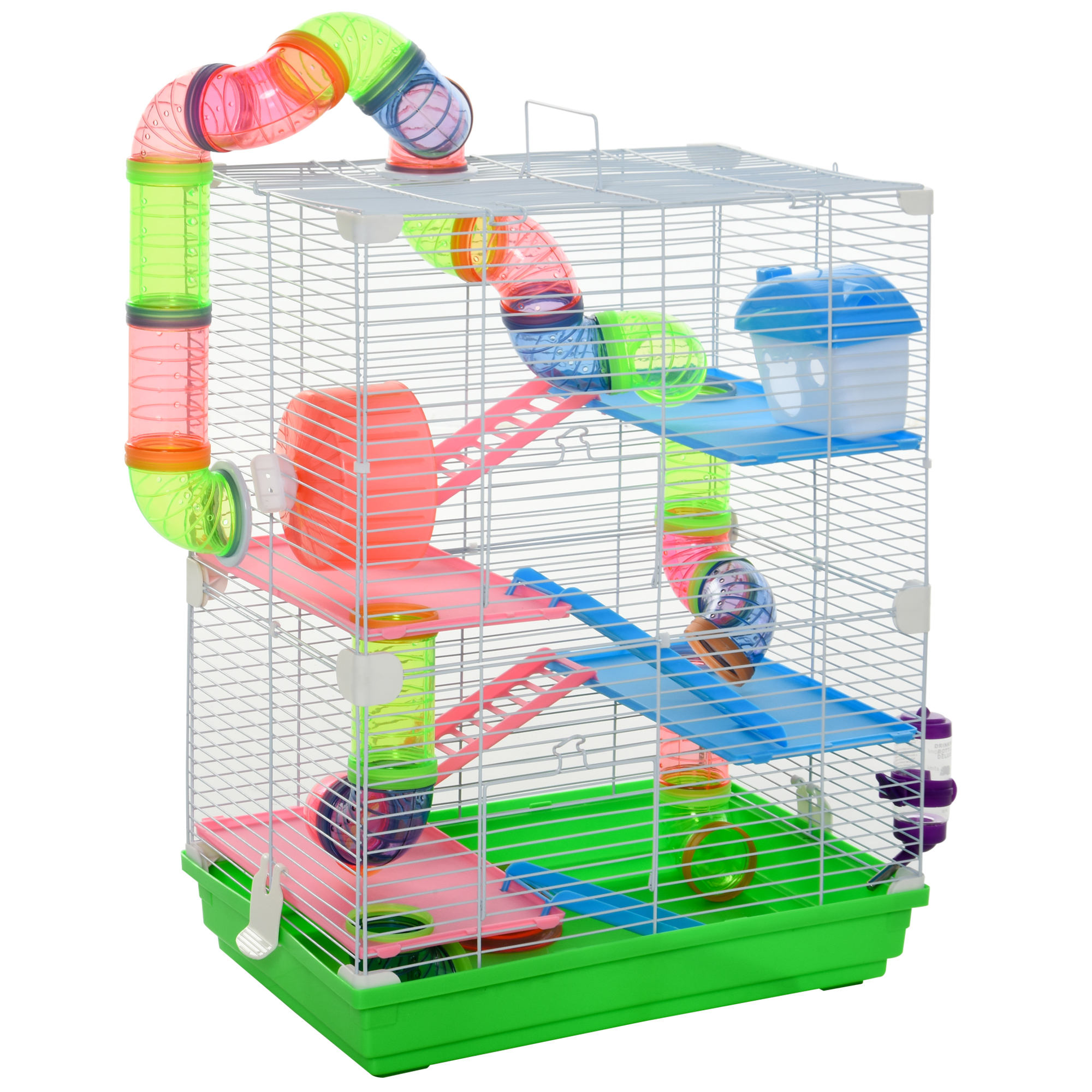 5 Tiers Hamster Cage Portable Animal Travel Carrier Habitat