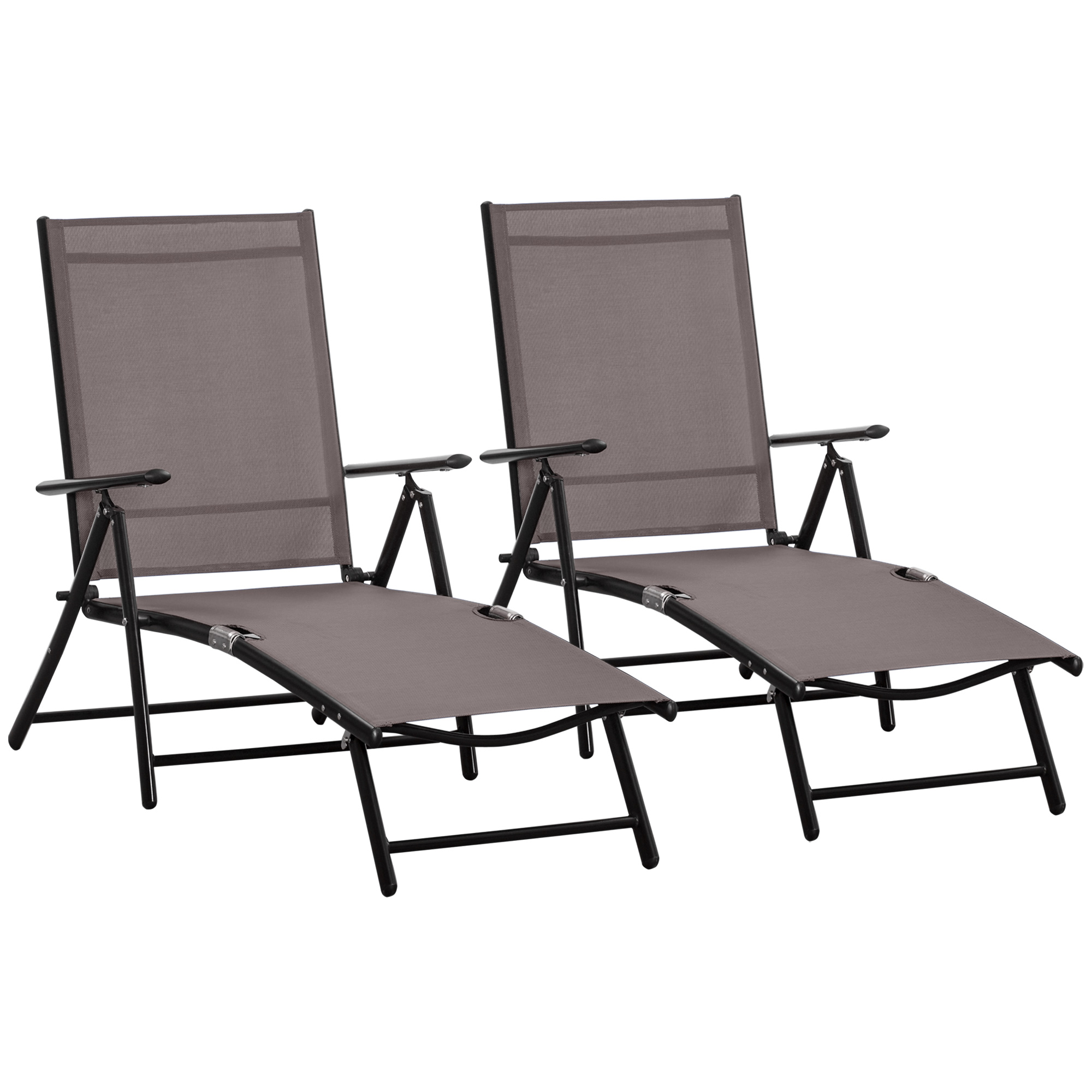 Outdoor Set of 2 Lounge Chair, Blue