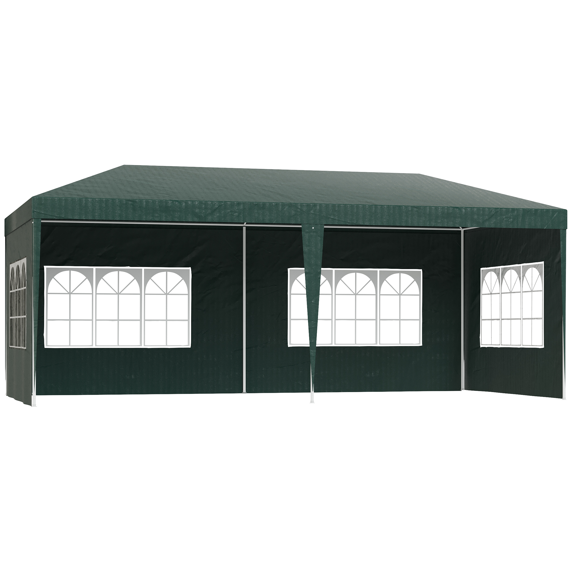 10' X 20' Party Tent  W/ 4 Window, Green