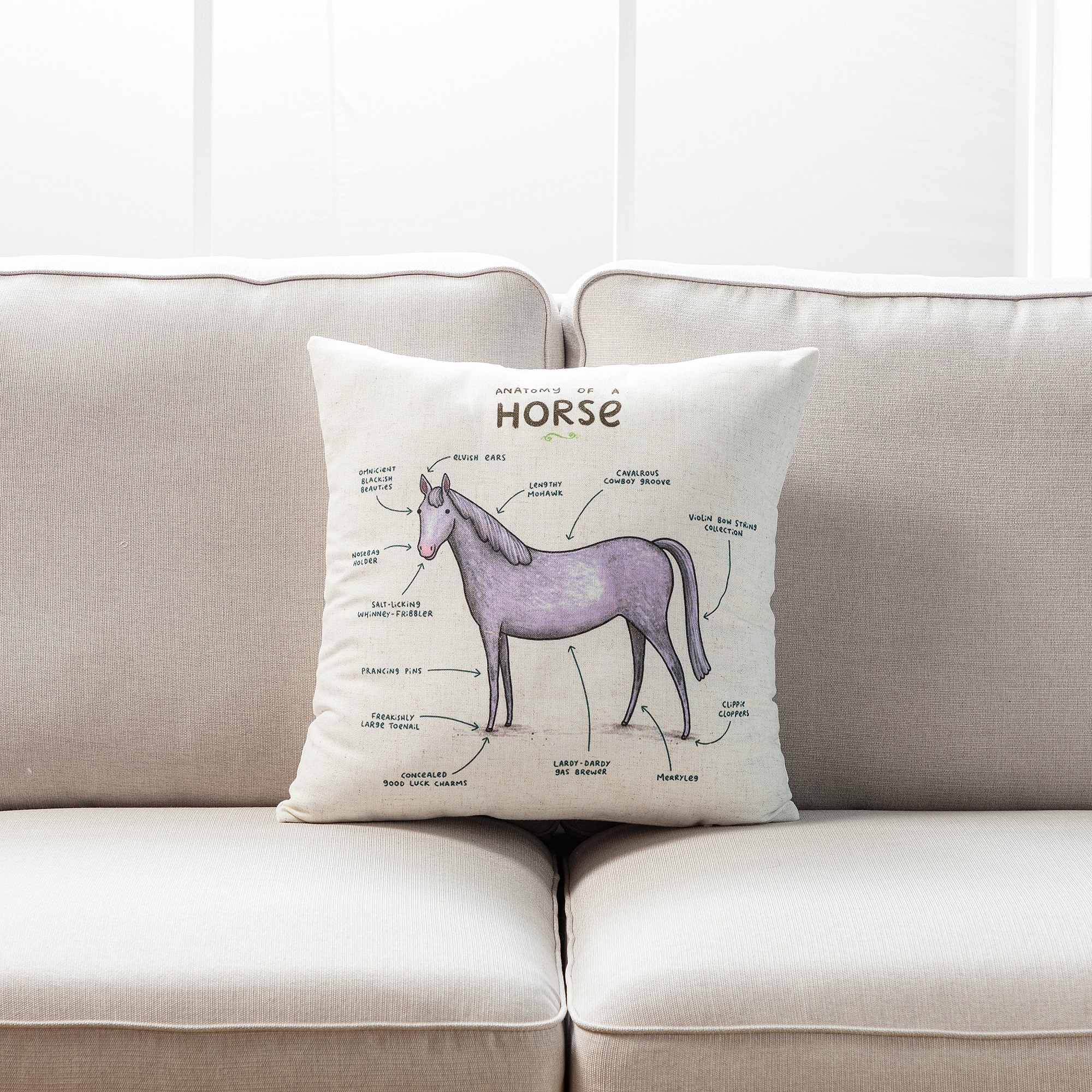 Farmhouse animals throw pillow - MULTICOLORED -set of 2