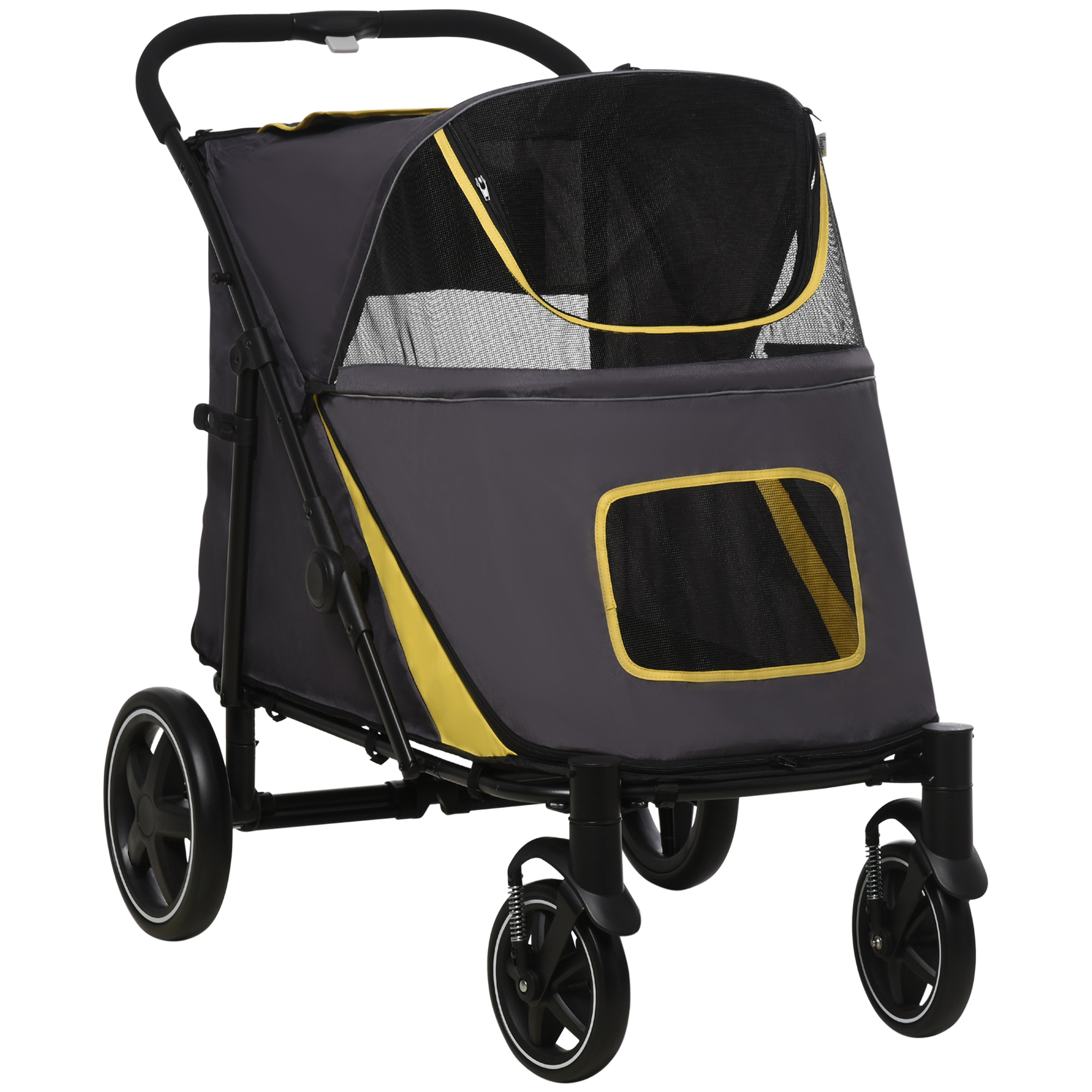 Pet Stroller with Universal Front Wheels, Shock Absorber