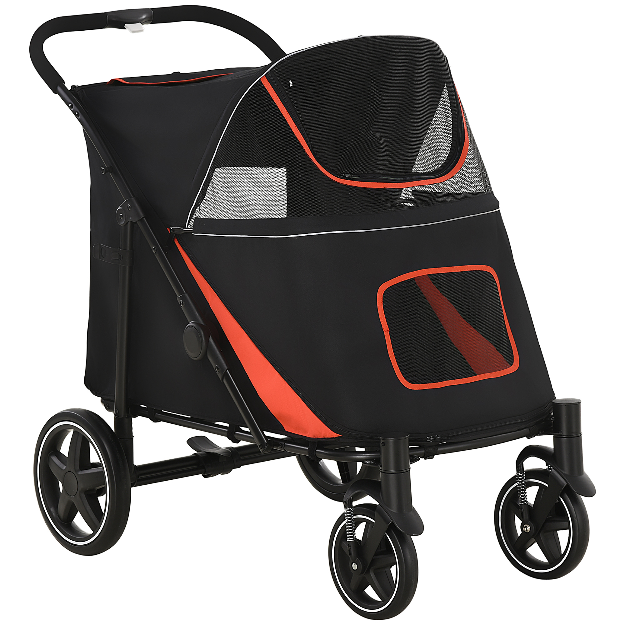 Pet Stroller with Universal Front Wheels, Shock Absorber