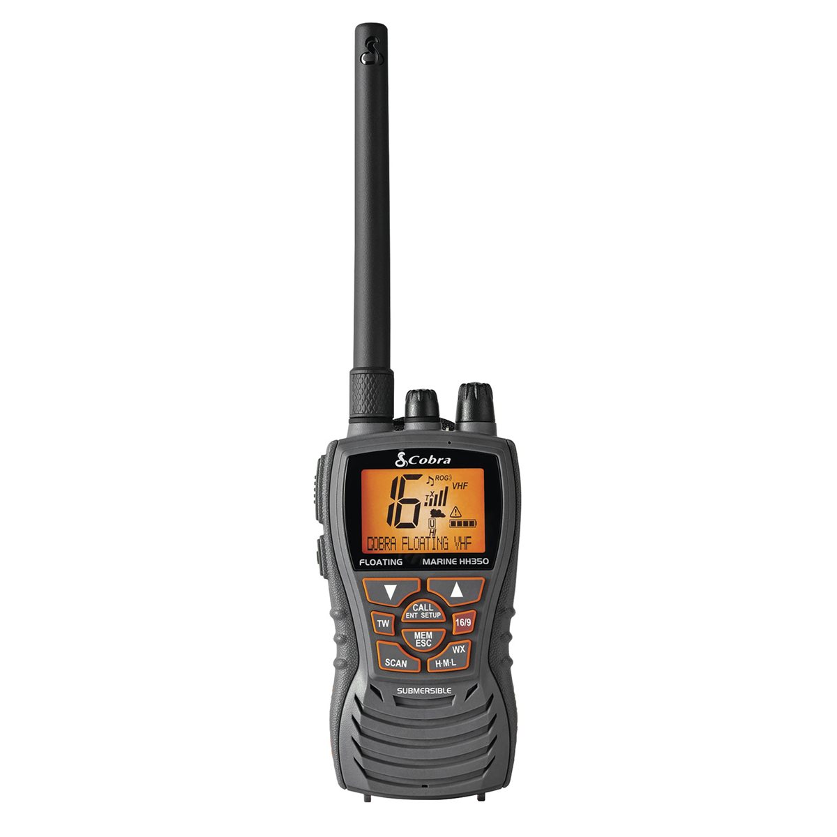 Cobra 6 Watt Hand Held VHF Marine Radio Grey