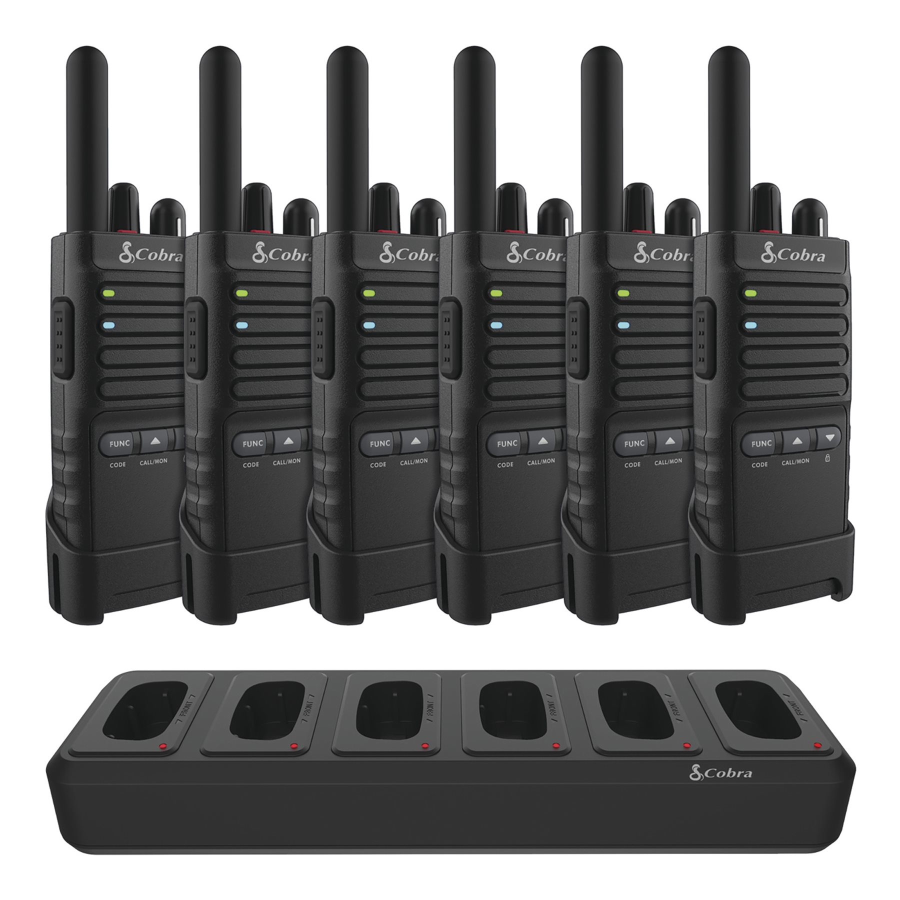 Cobra PX650 Prof FRS Two-Way Radio 6 Pack w/Dock