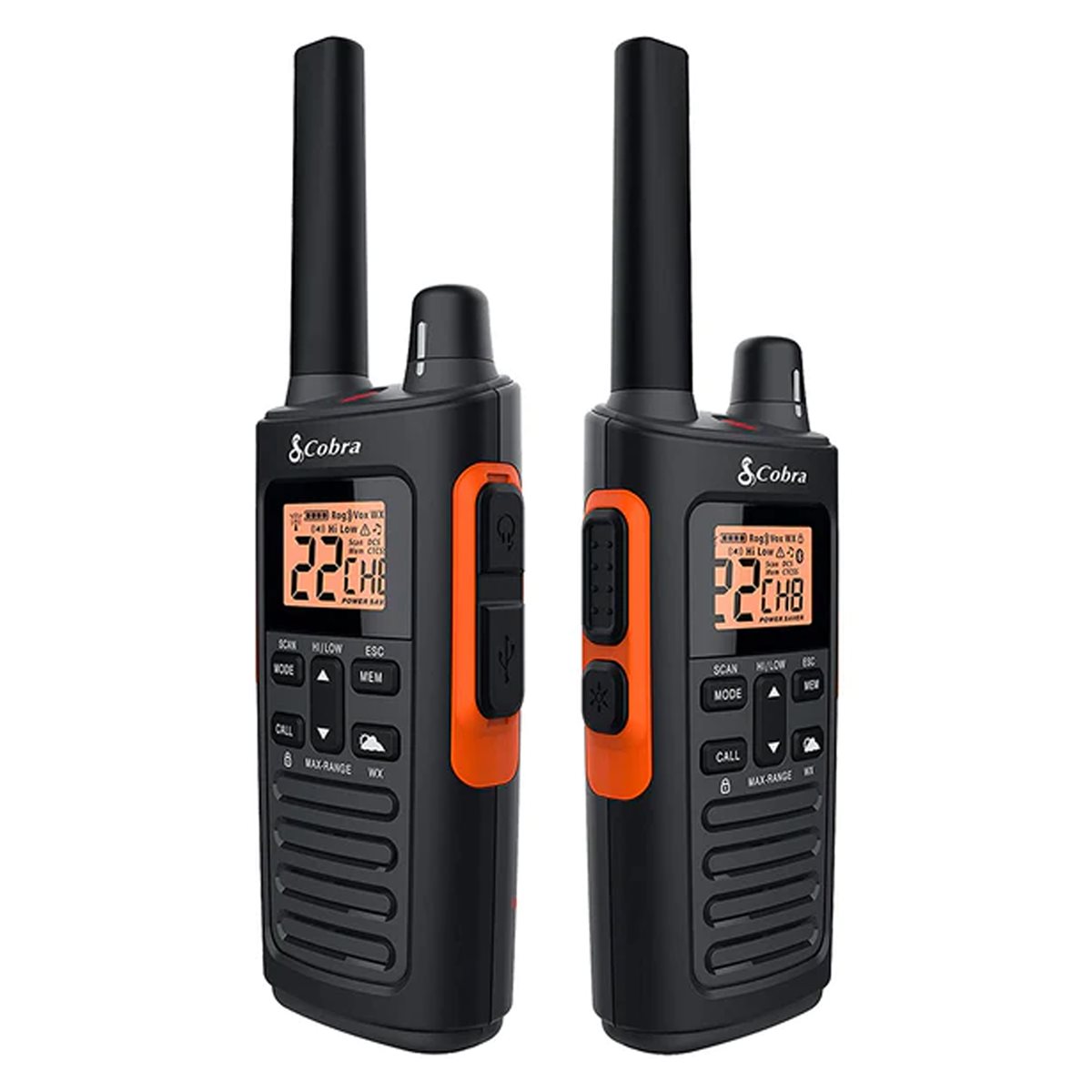 Cobra Walkie Talkie 61km Waterproof 2-Pack