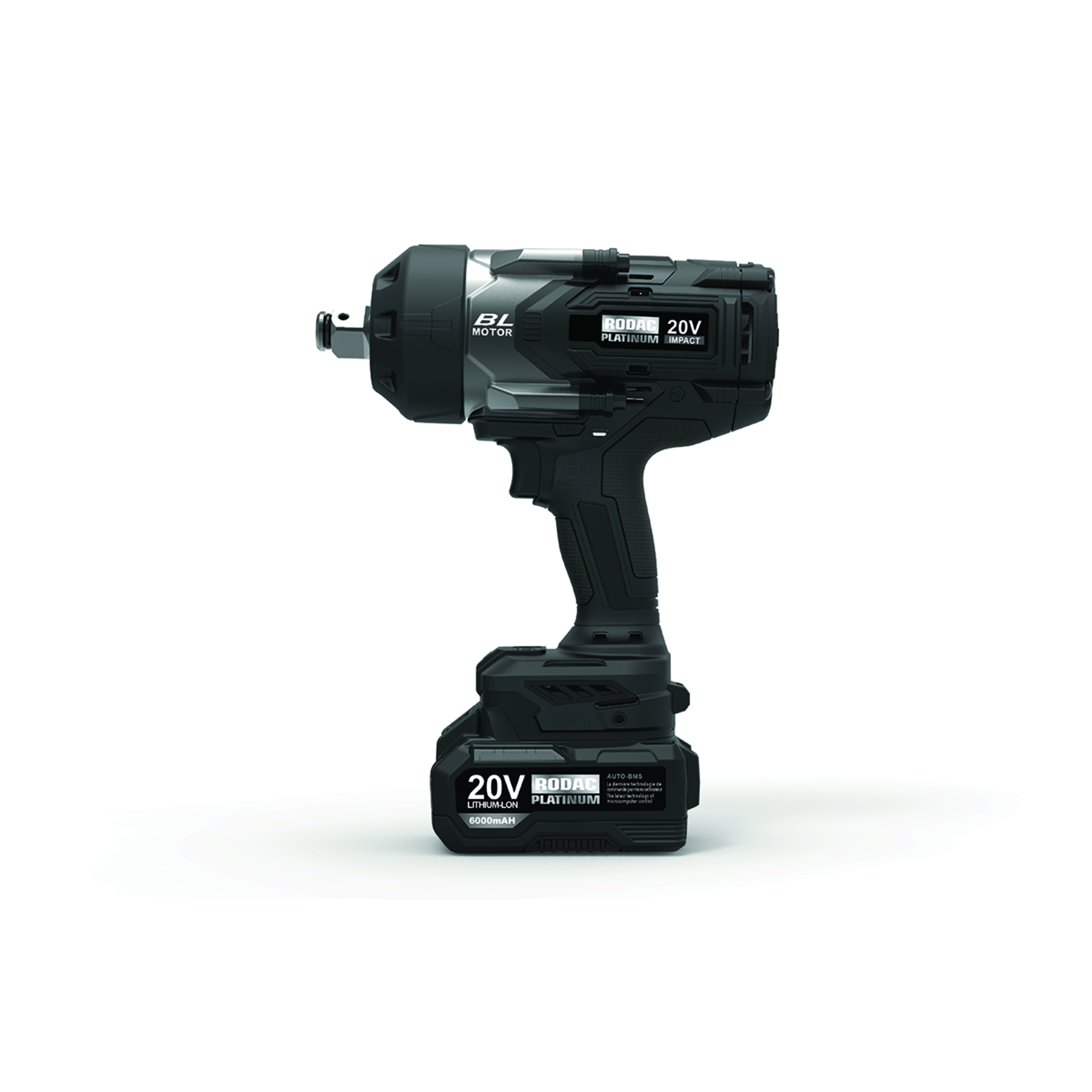 20V 3/4” Brushless Cordless 3-Speed 2400Nm Impact Wrench