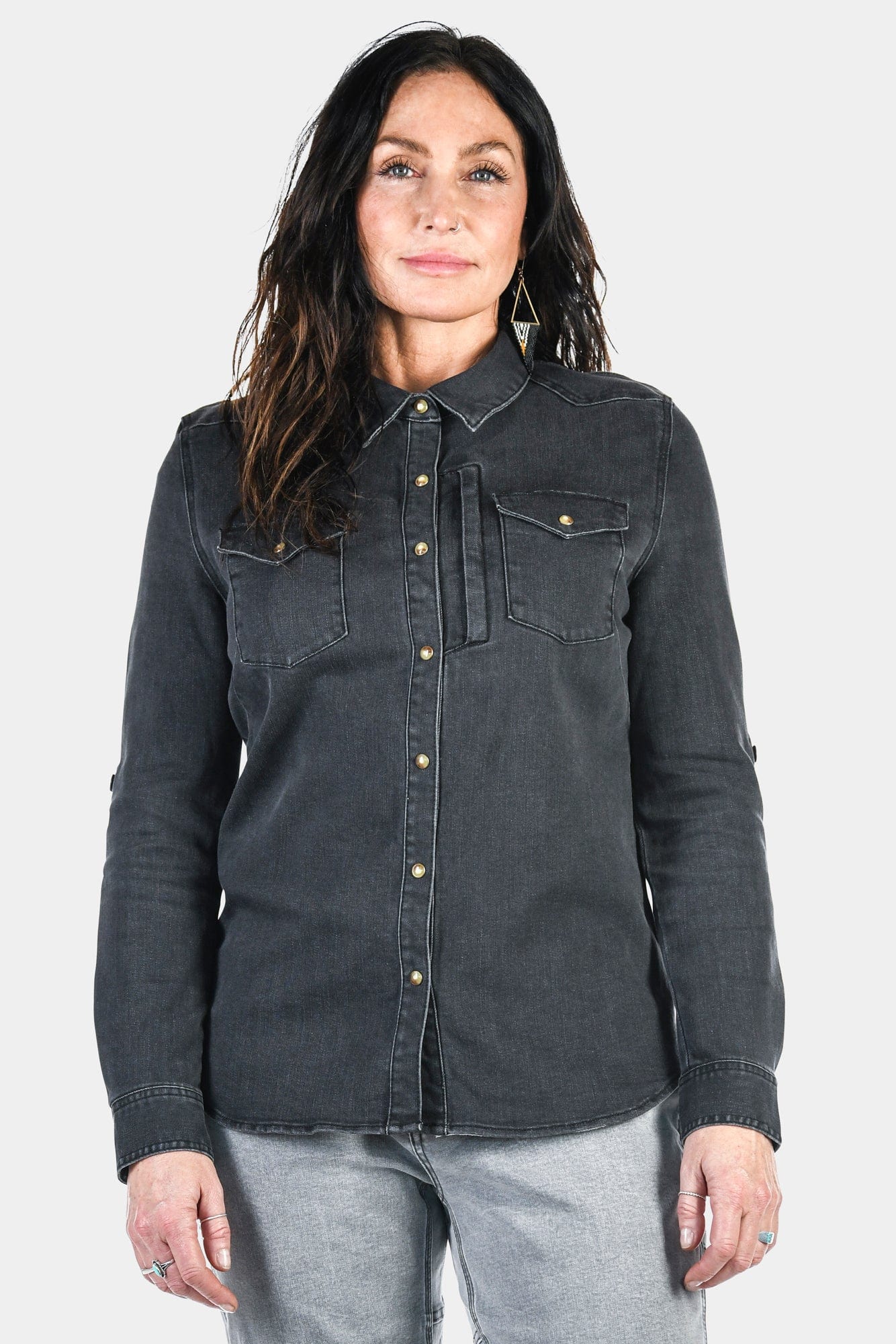 ZELLER DX WORK SHIRT BLACK DENIM