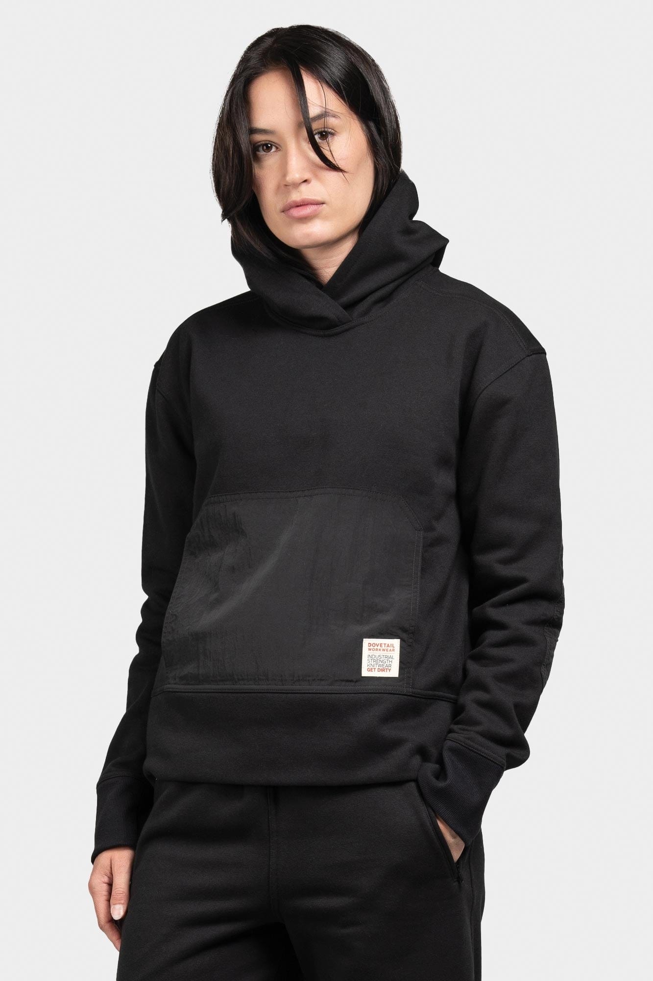 FLAGGER FLEECE HOODIE BLACK