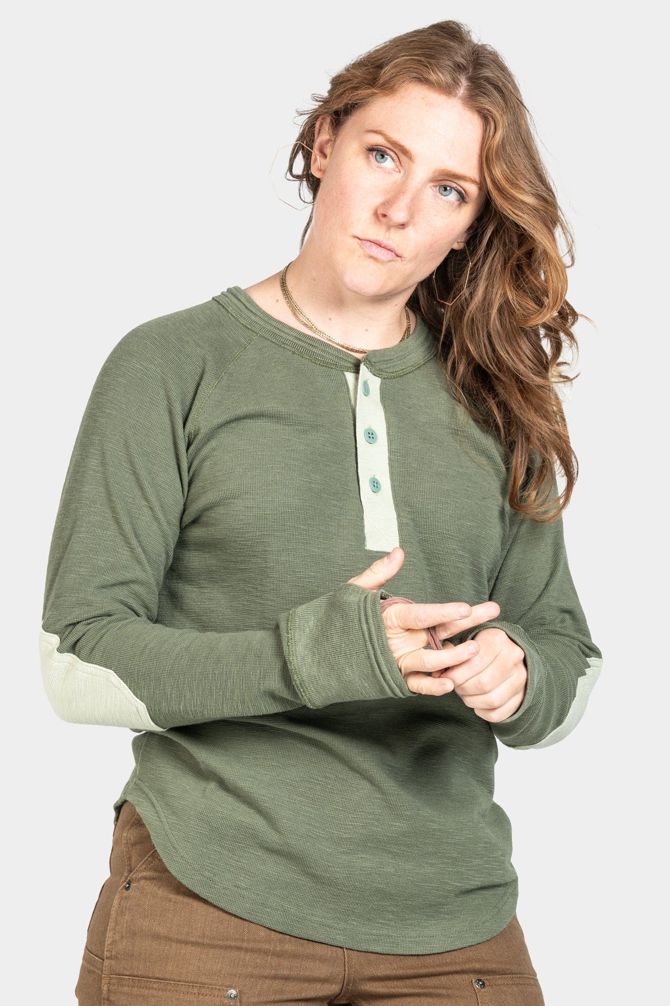 RUGGED THERMAL HENLEY MOSS / LICHEN GREEN