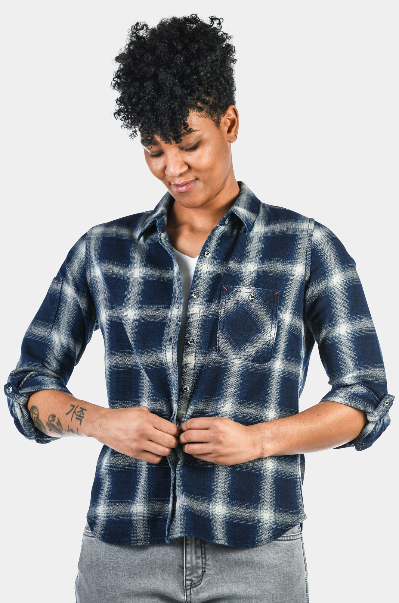 GIVENS WORK SHIRT INDIGO OG PLAID