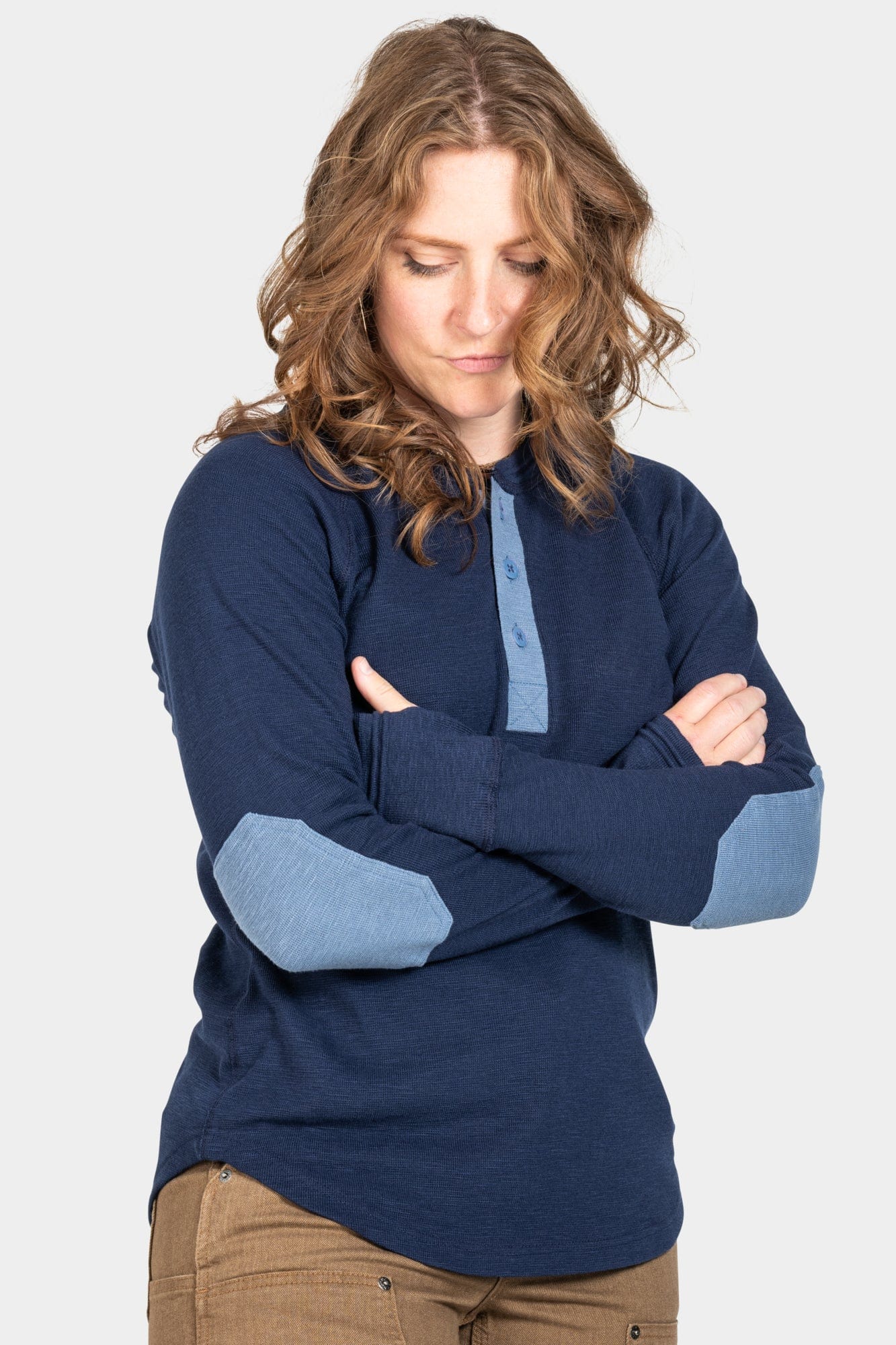 RUGGED THERMAL HENLEY NAVY / DOVETAIL BLUE