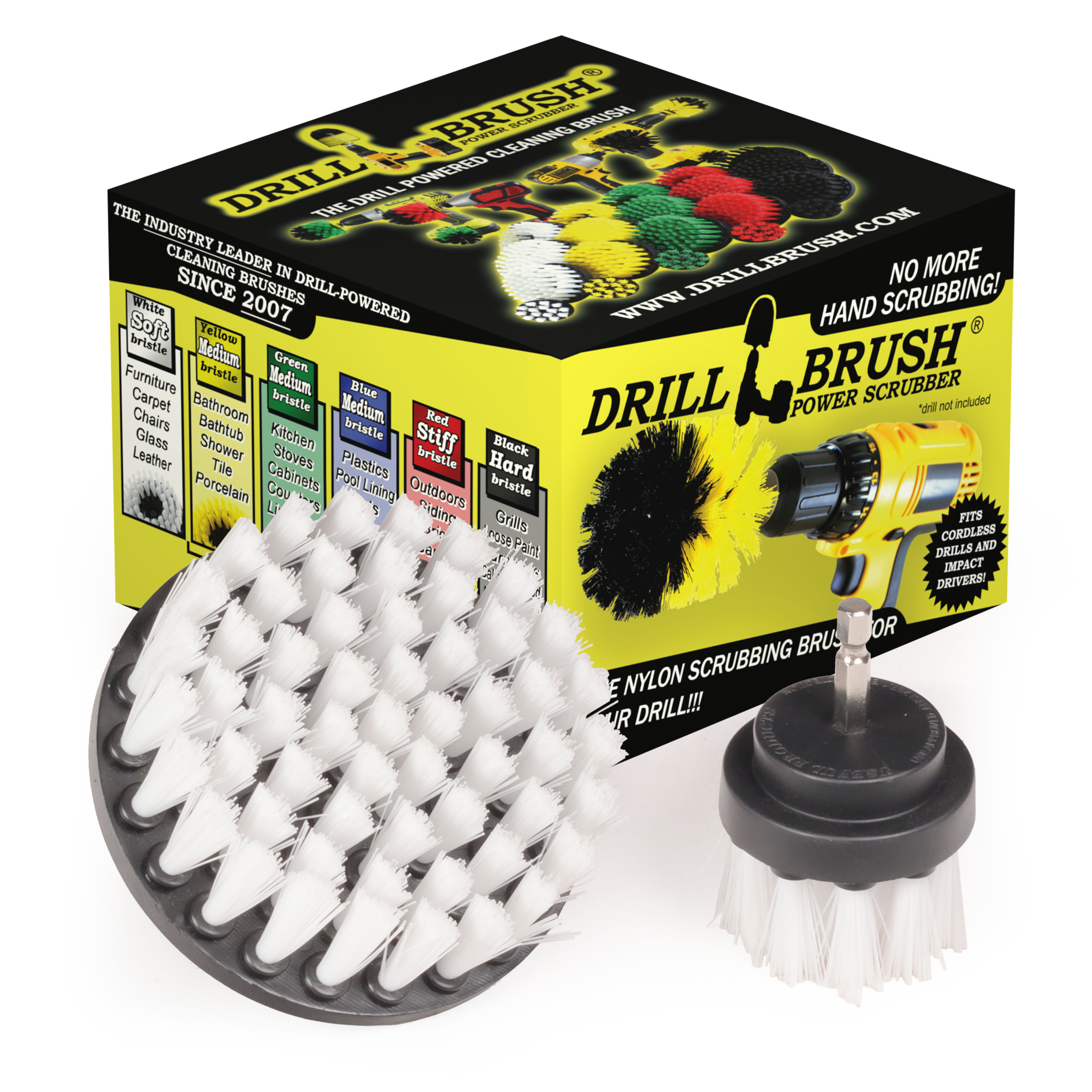 Drillbrush 2 Piece Glass and Upholstery Cleaning Kit