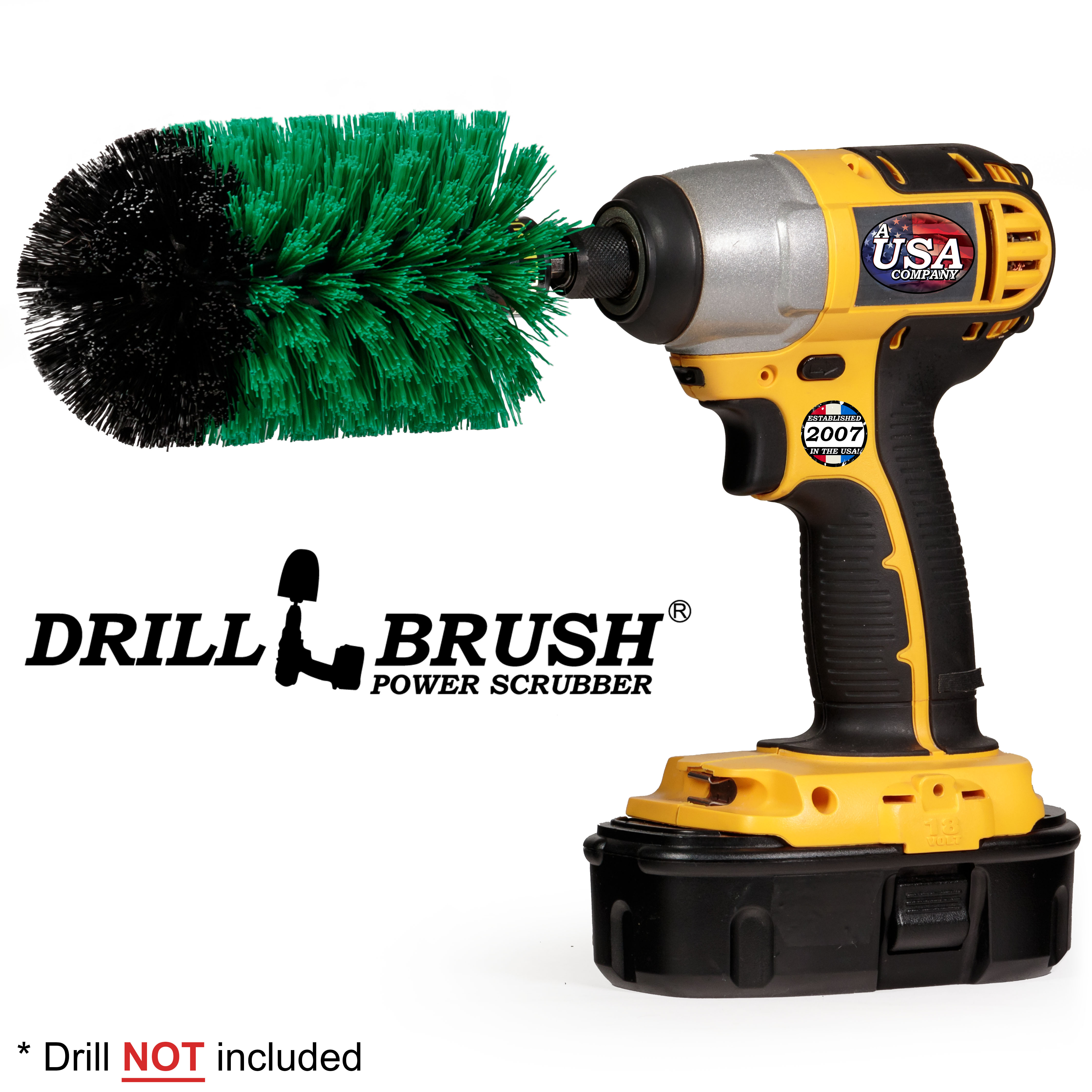 Drillbrush Medium Stiffness Jumbo Style Kitchen Brush