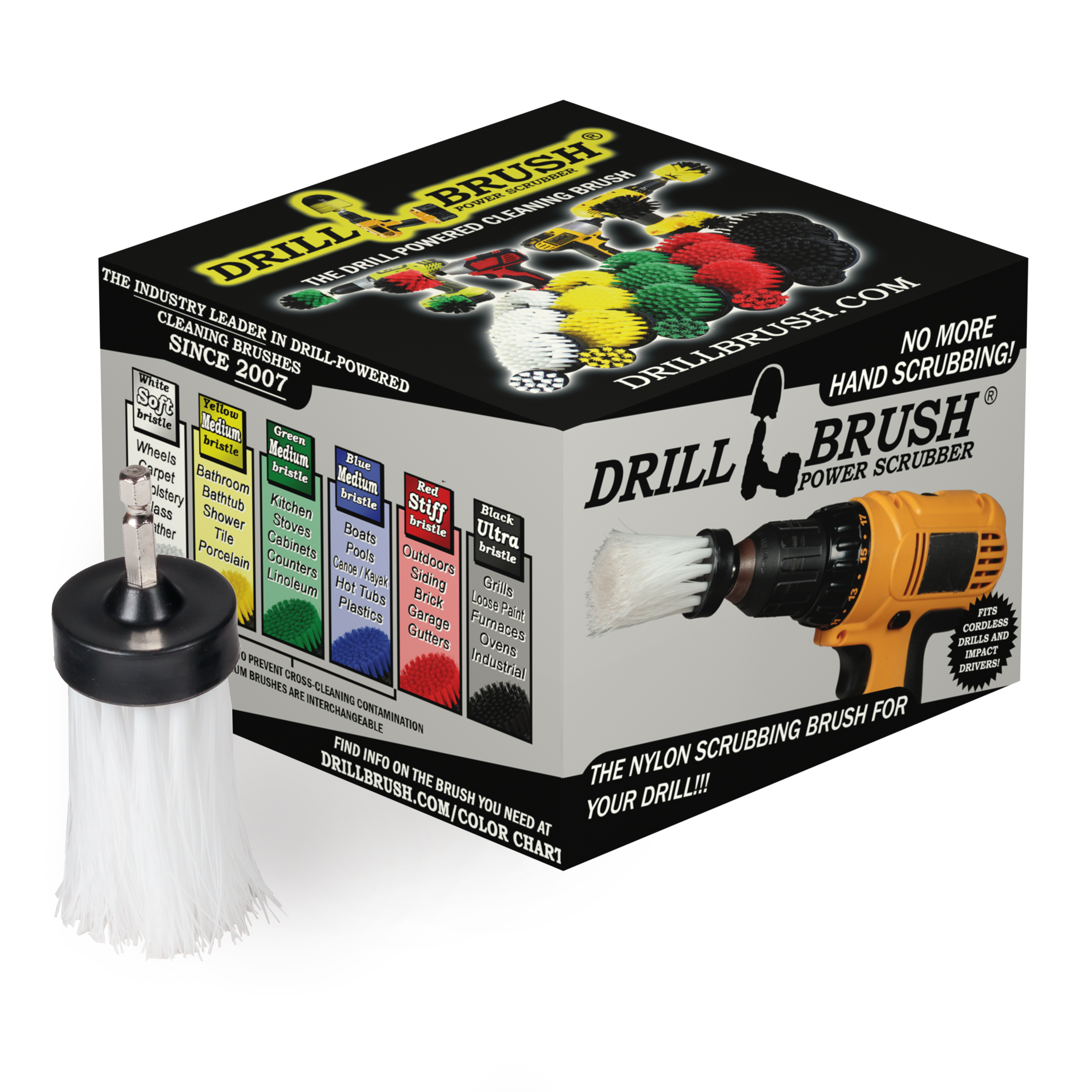 Drillbrush Soft Bristle 1 Inch Long Bristle Automotive