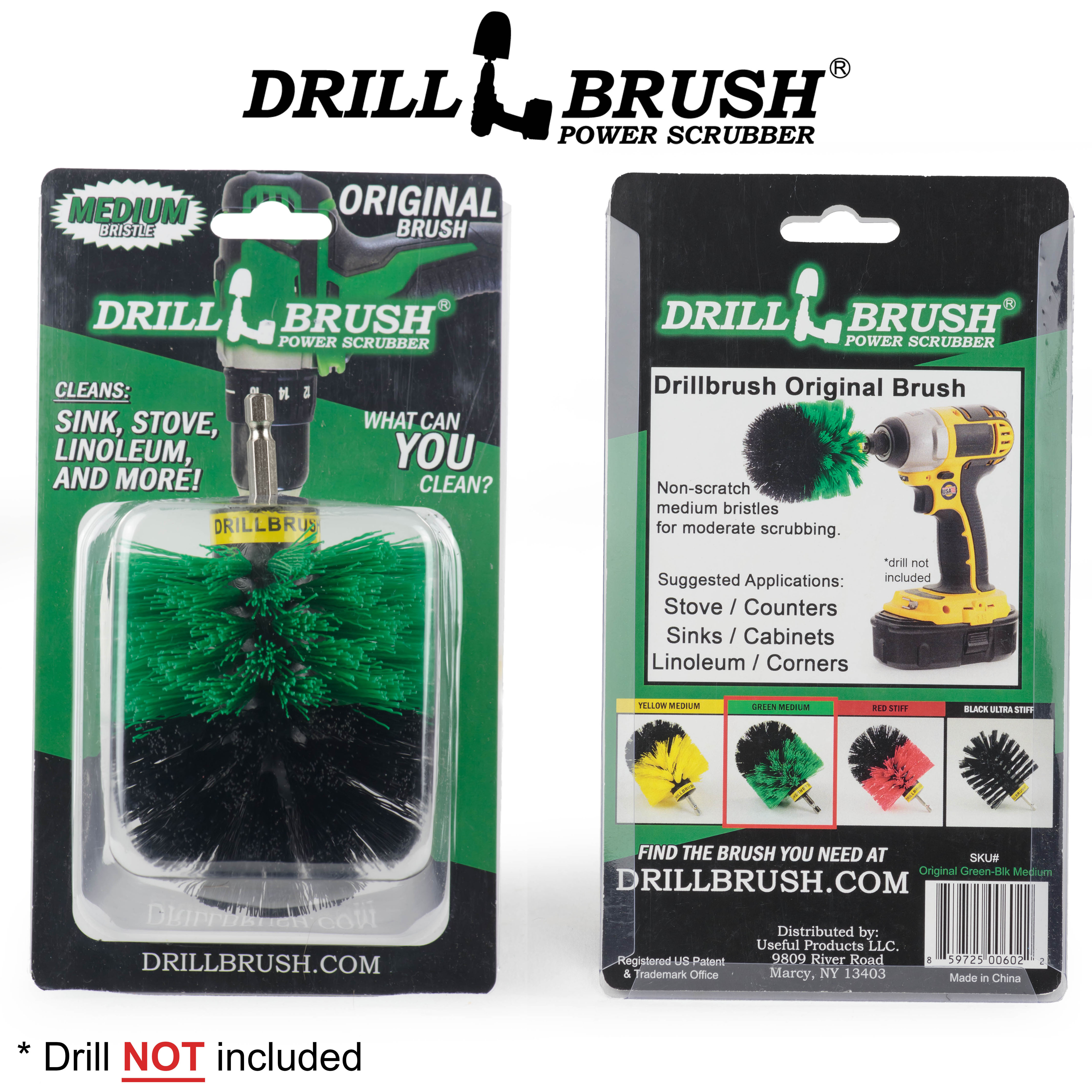 Drillbrush Green Kitchen Cleaning Original Drill Brush