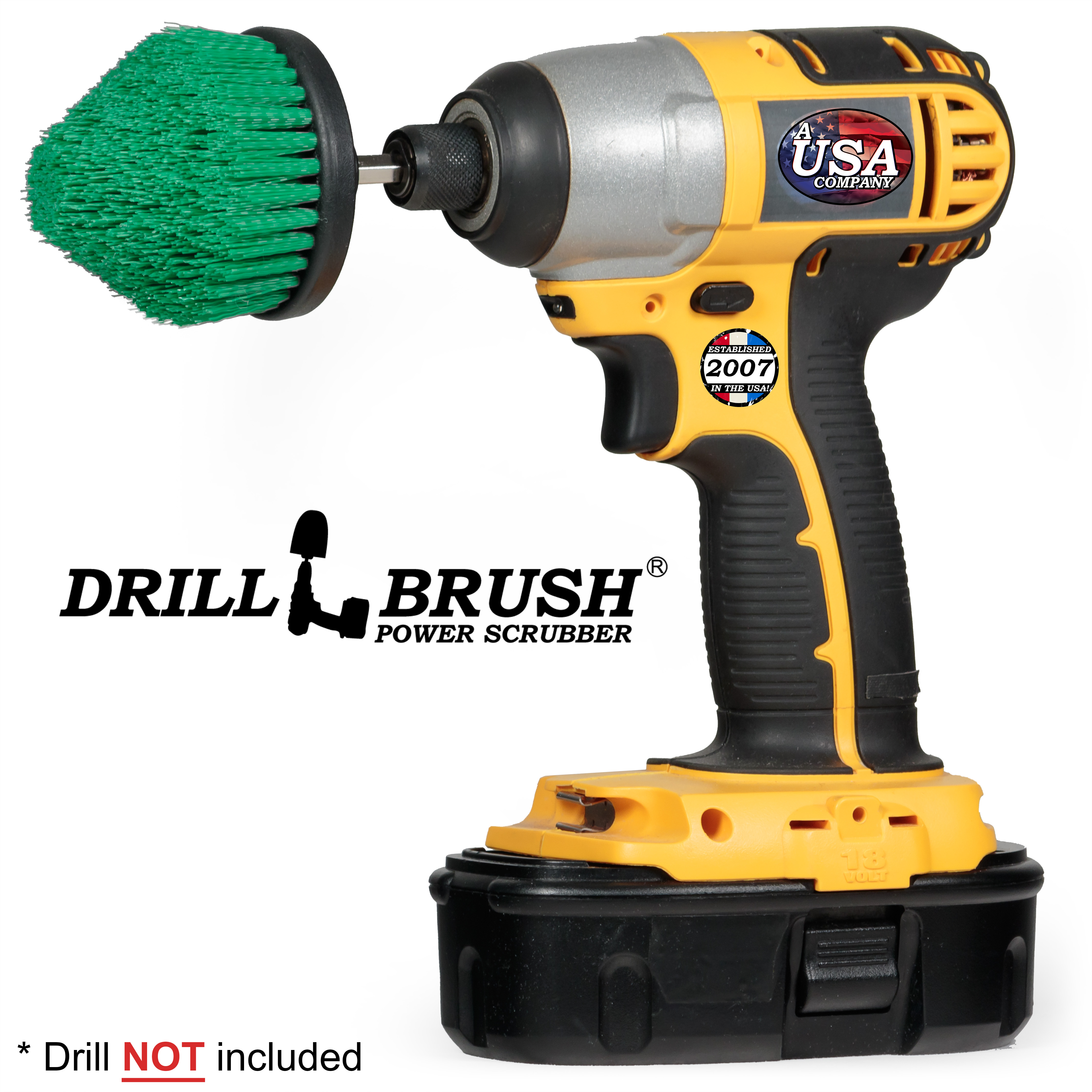 Drillbrush Medium Stiffness Cone Brush Kitchen Cleaning