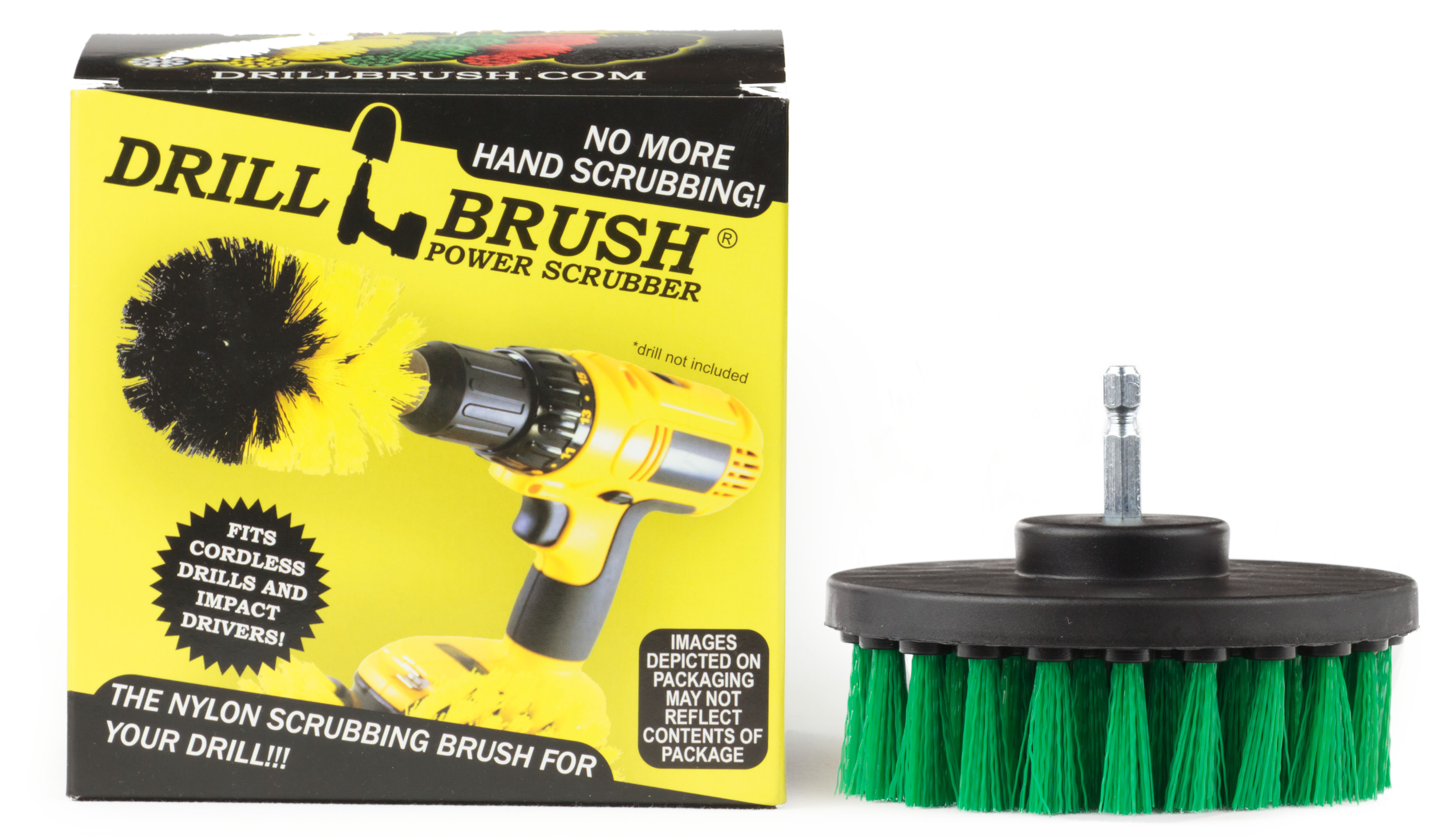 Drillbrush 4in Quick Change Scrub Brush for Stoves - Green