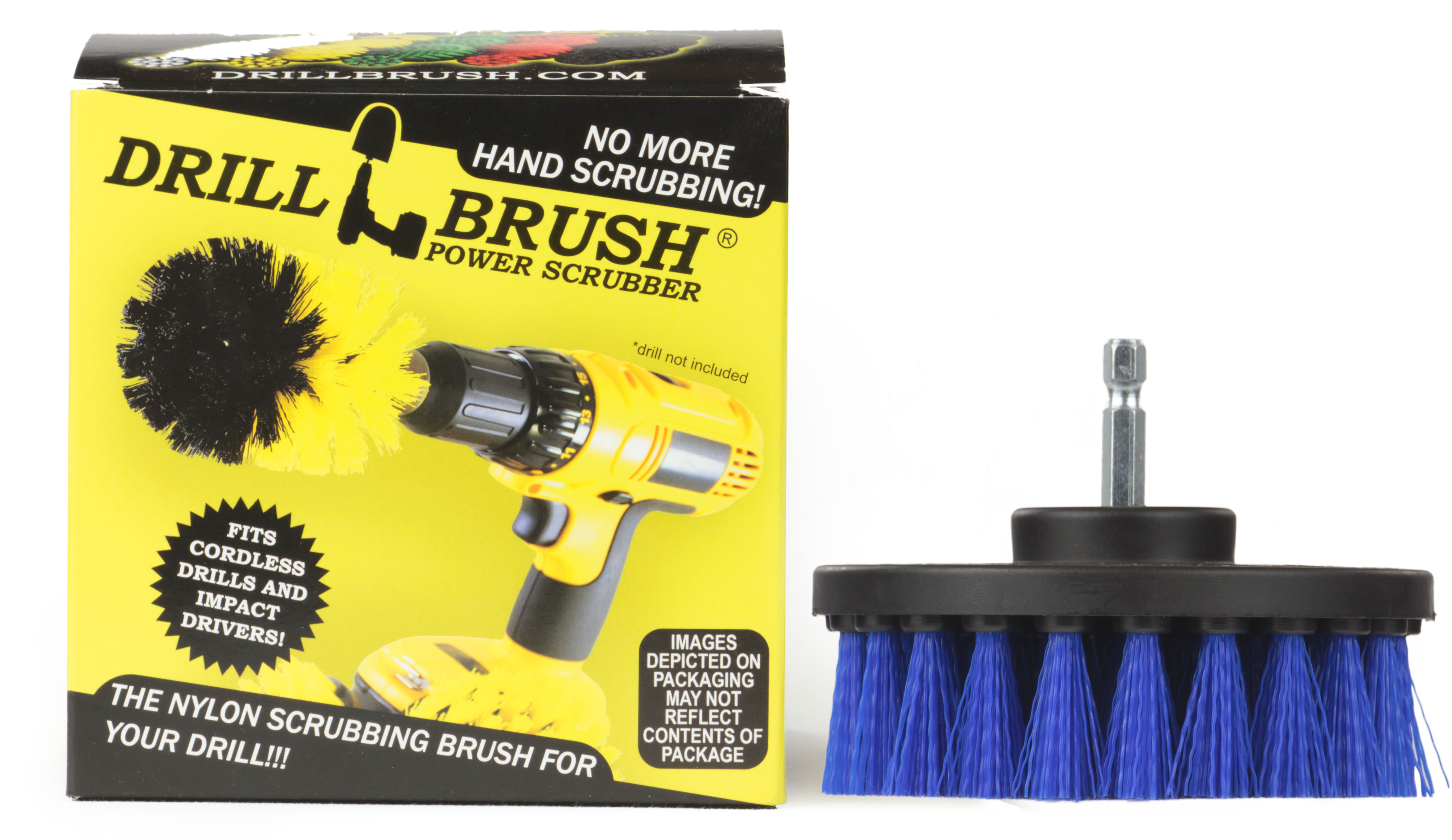 Drillbrush 4 Inch Scrub Brush for Boat Cleaning