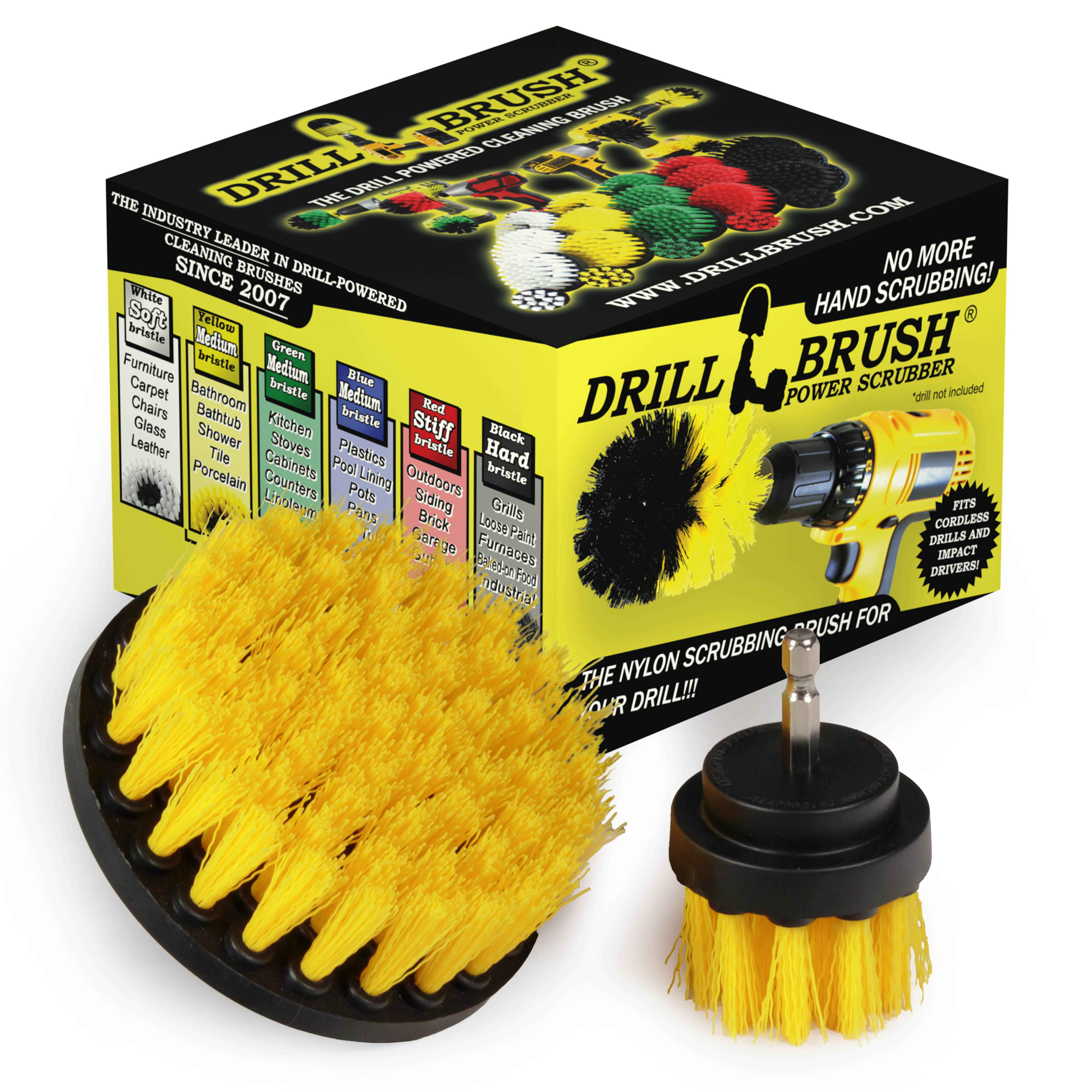 Drillbrush 2 Piece Bath Tub and Shower Cleaner Kit