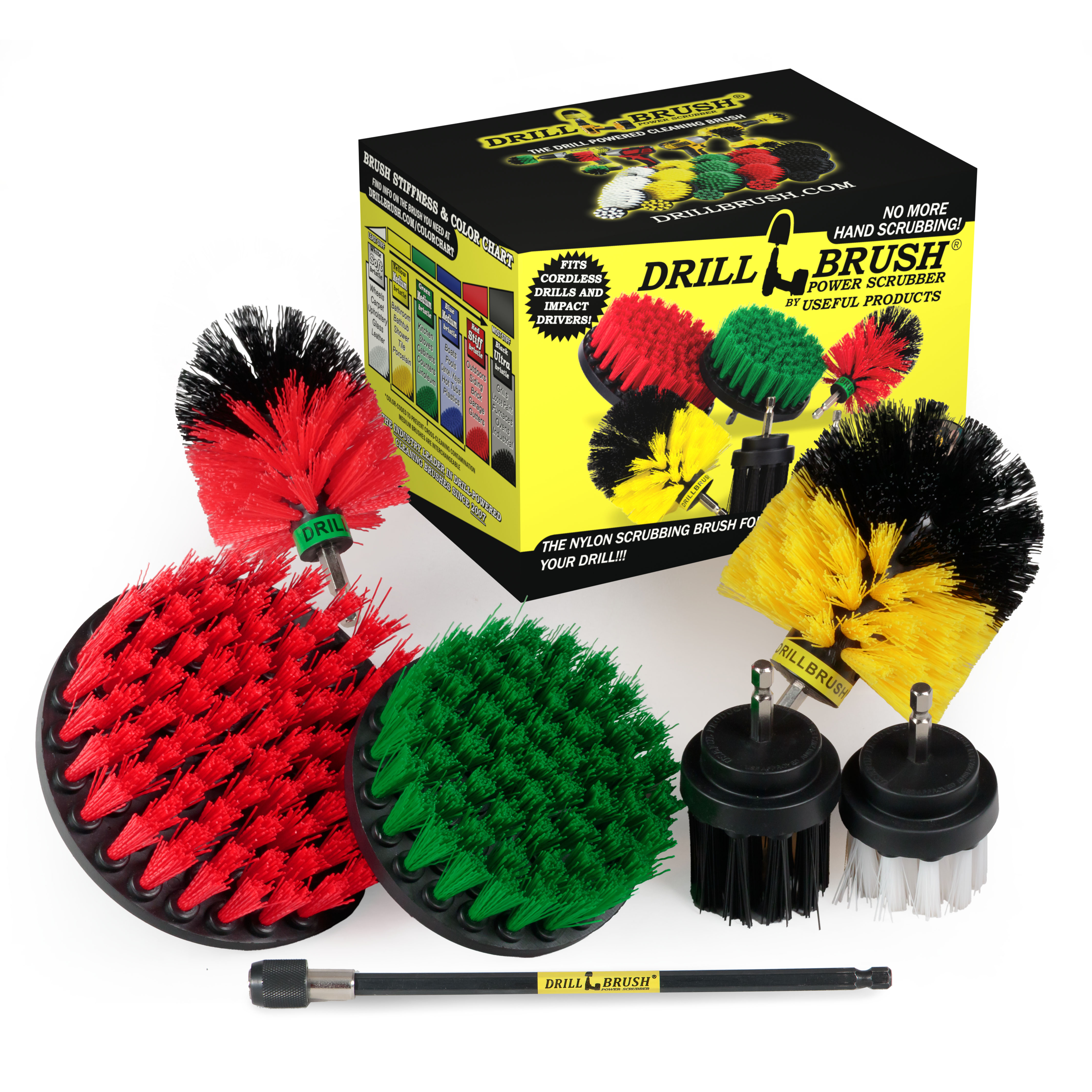 Drillbrush Ultimate Variety Kit with Long Reach Extension