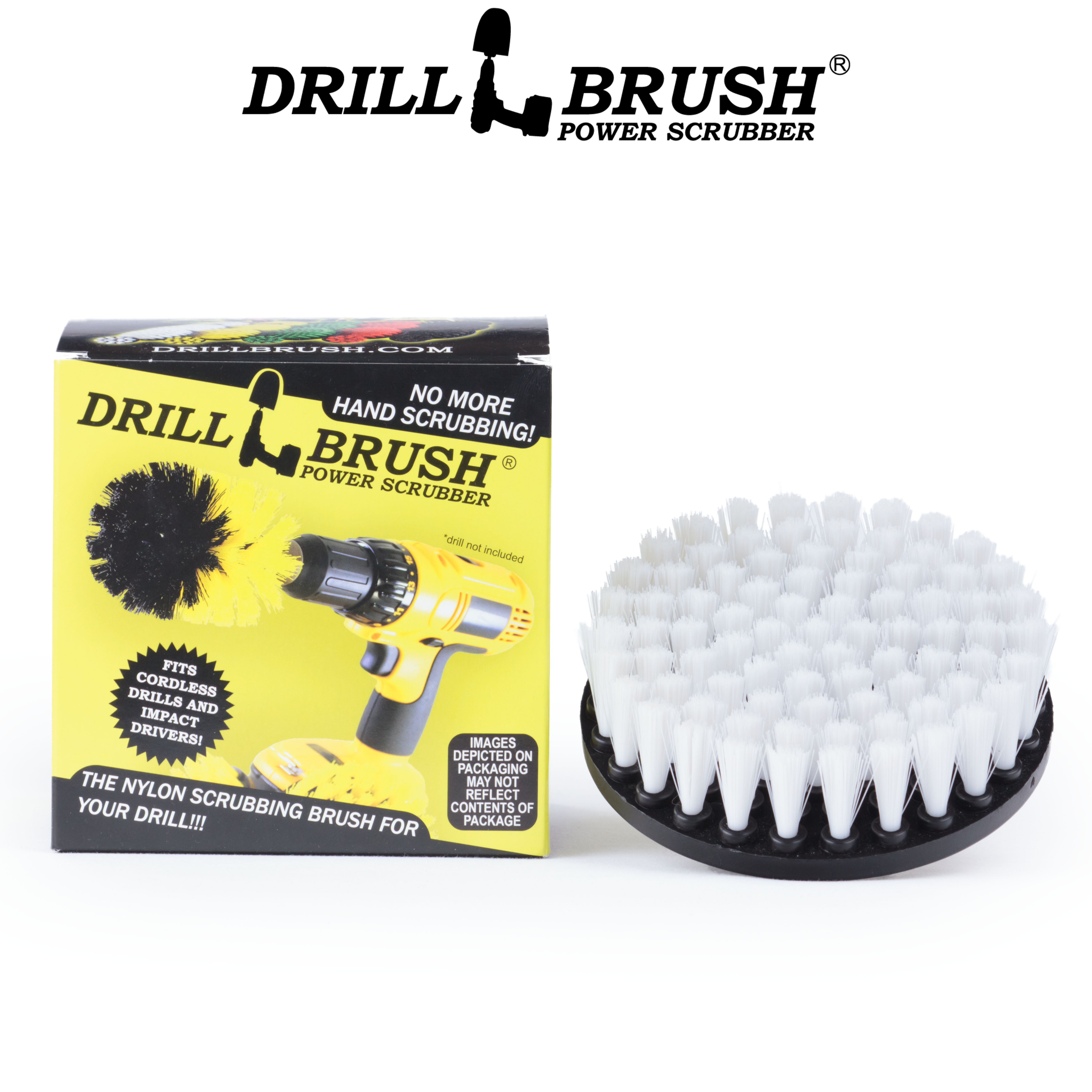 Drillbrush Soft White 5 Inch Quick Change Scrub Brush