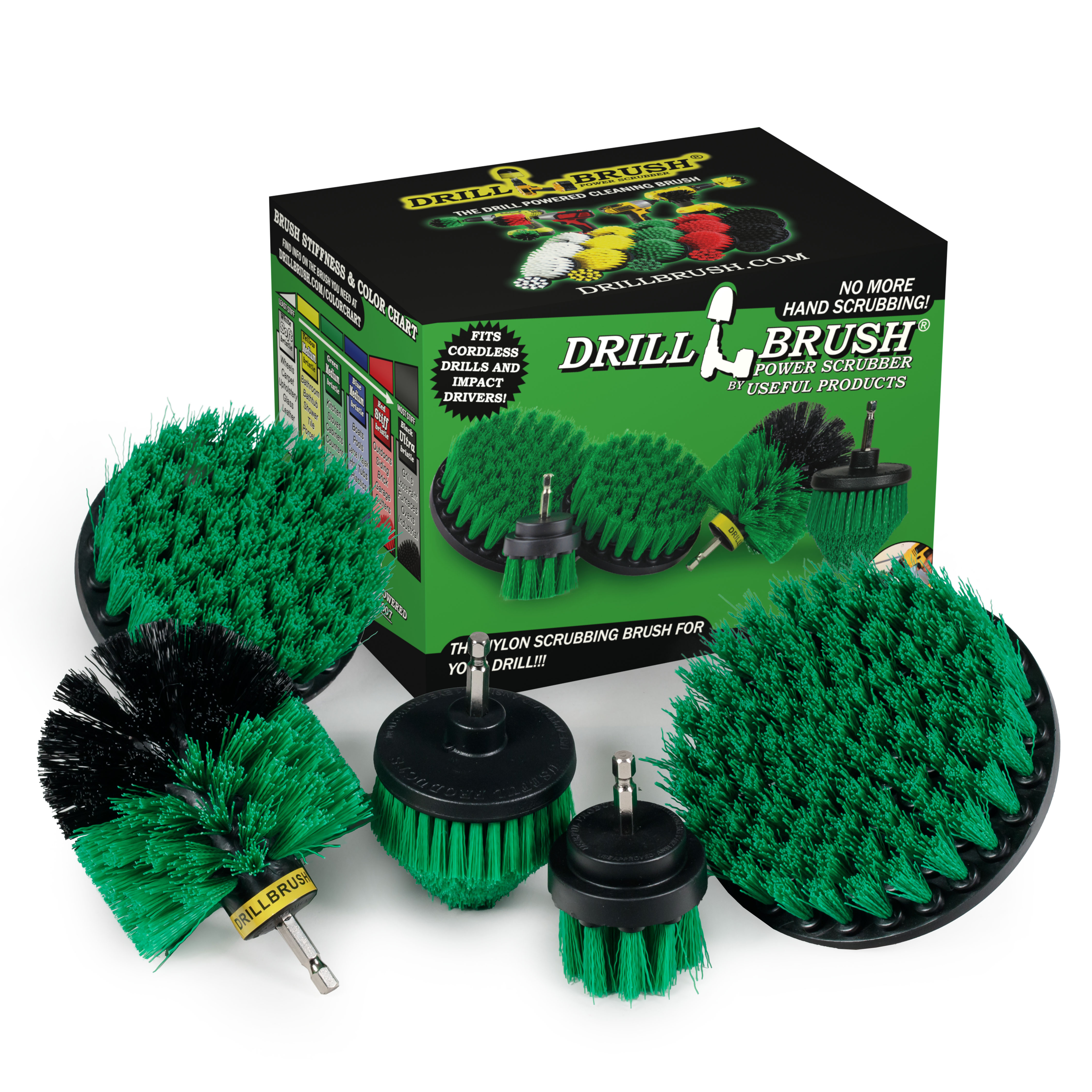 Drillbrush Medium Stiffness 5 Pc Kitchen Cleaning Brush Kit