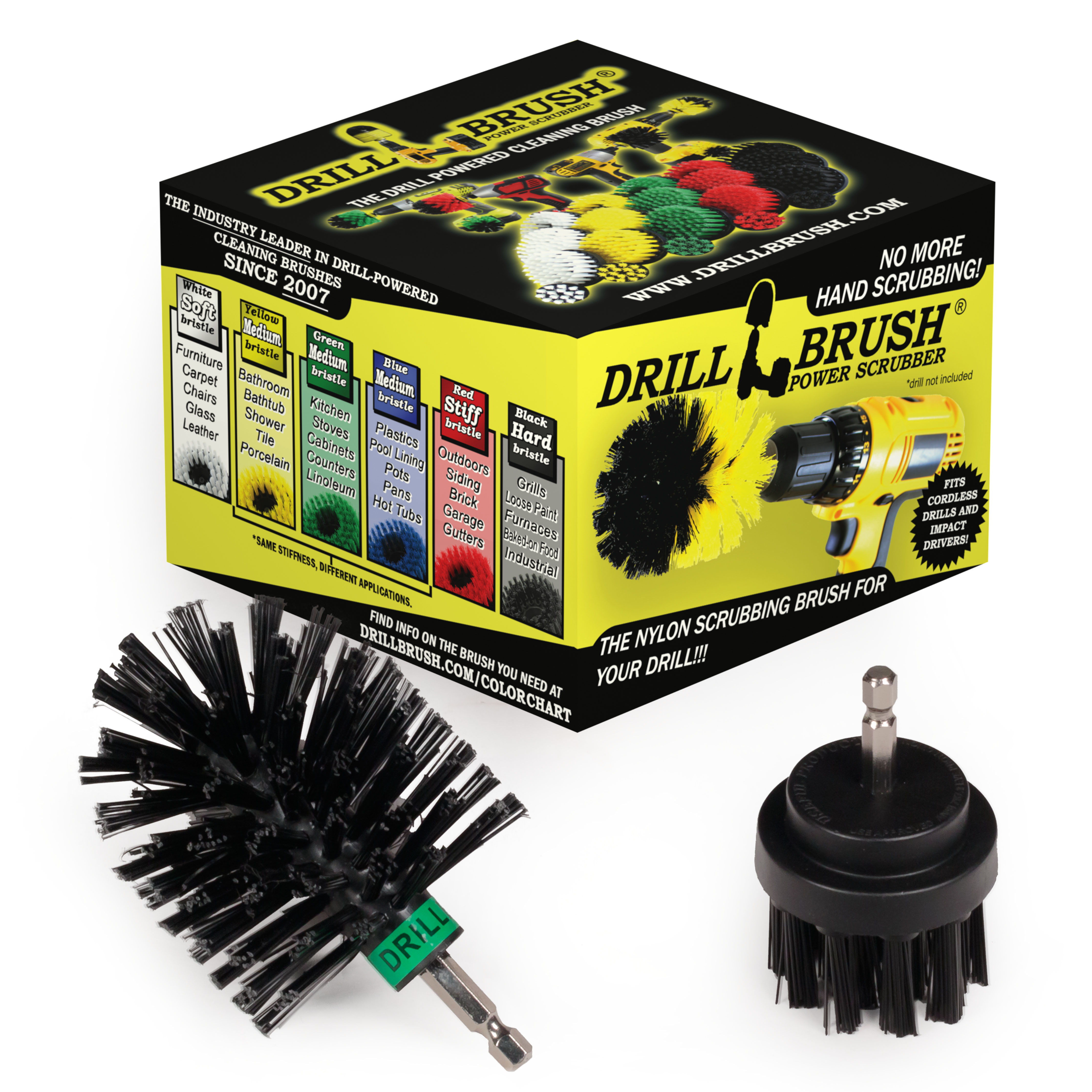 Drillbrush Ultra Stiff Bristle BBQ Grill Cleaning 2 Pc Kit