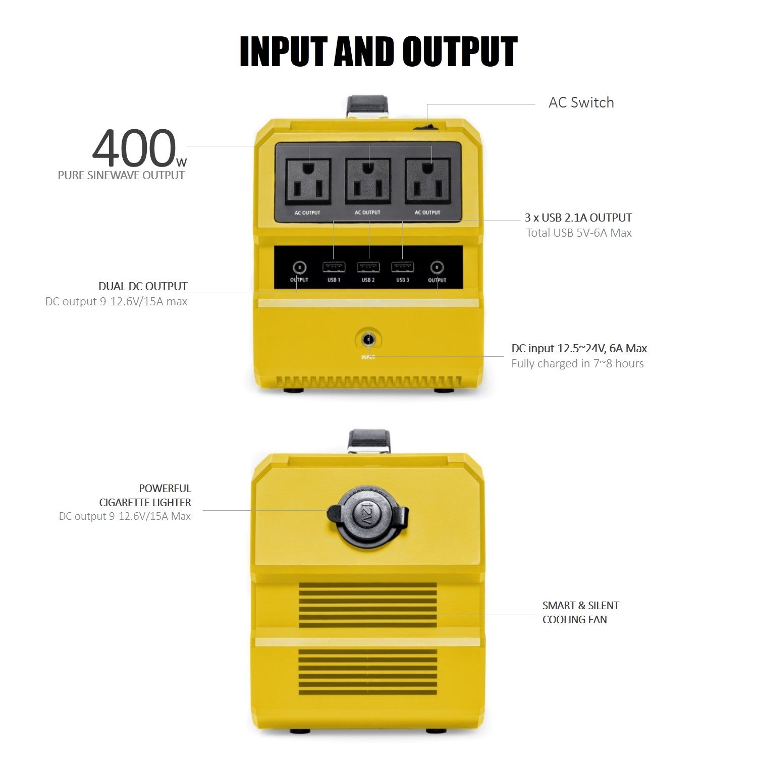 Nomad 400W 444Wh Pure Sine Wave Portable Power Station